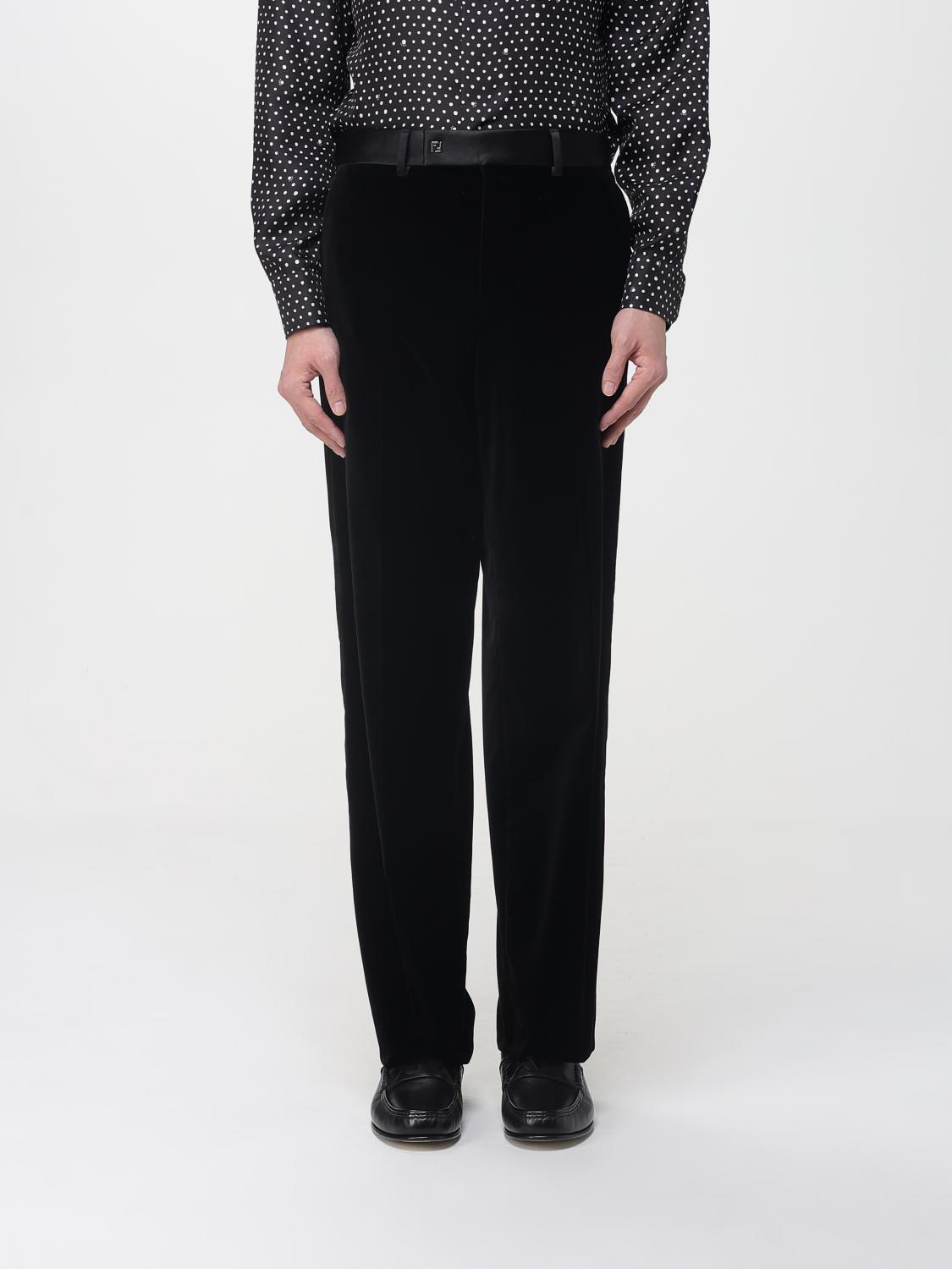 FENDI Pantaloni sartoriali in velluto