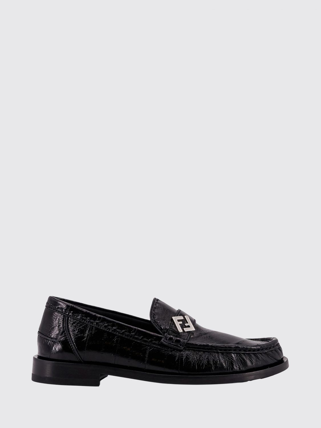 FENDI Mocassino FF in pelle