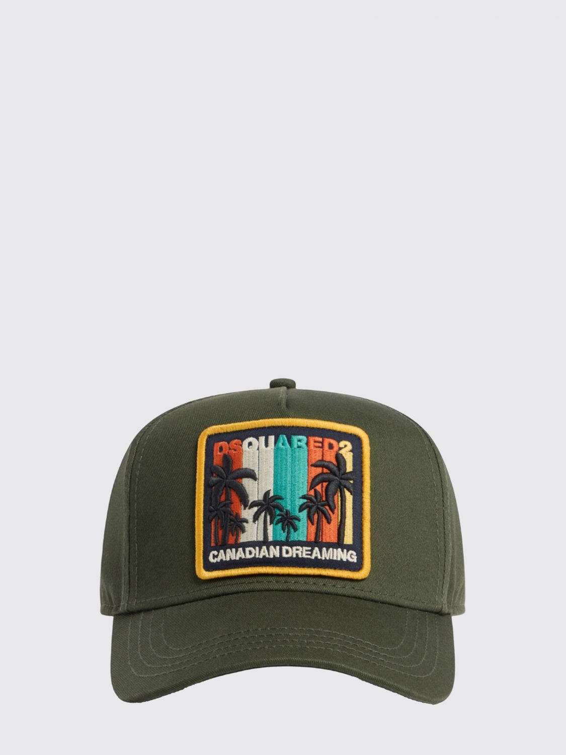 DSQUARED2 Cappello in cotone con patch logo ricamata
