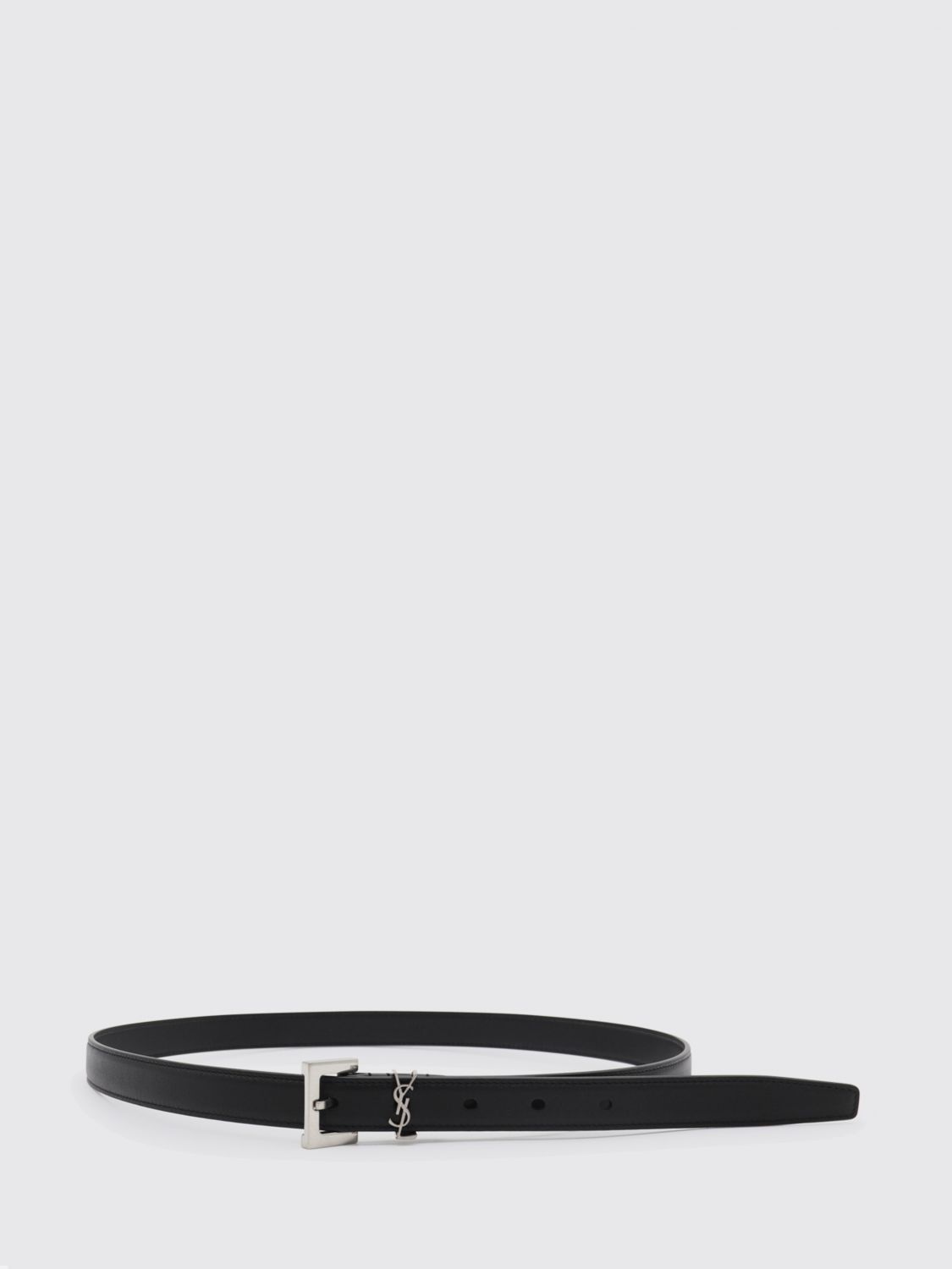 Saint Laurent Cassandre Leather Belt