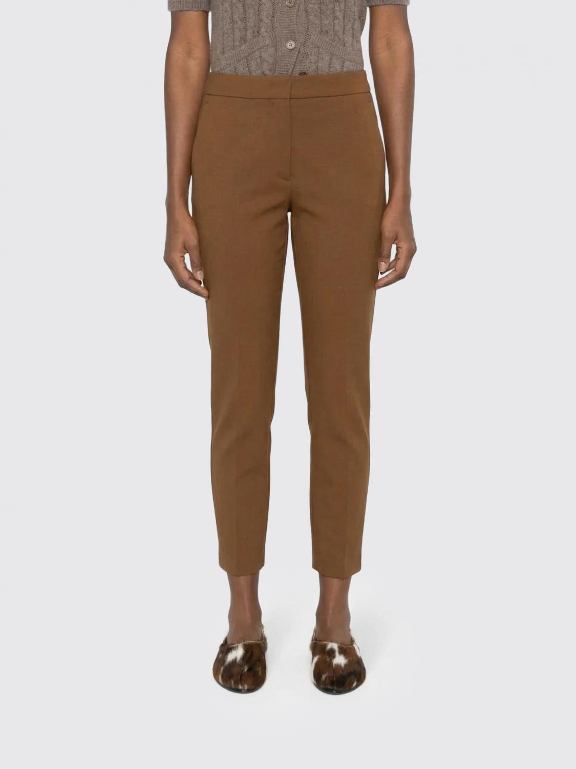 Max Mara Damen Braun Cropped Crêpe Trousers