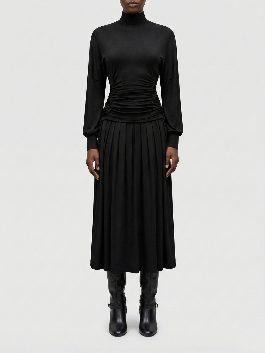 GANNI Viscose Turtleneck Dress　GANNI ビスコース タートルネック ドレス GANNI