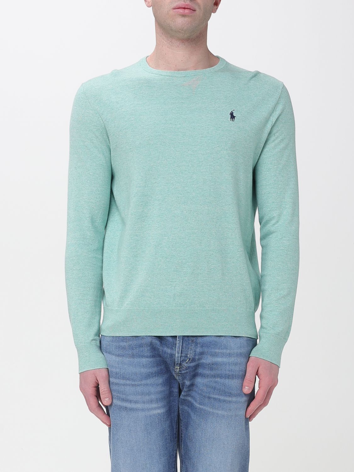 POLO RALPH LAUREN Basic Rundhalspullover mit Mini-Logo