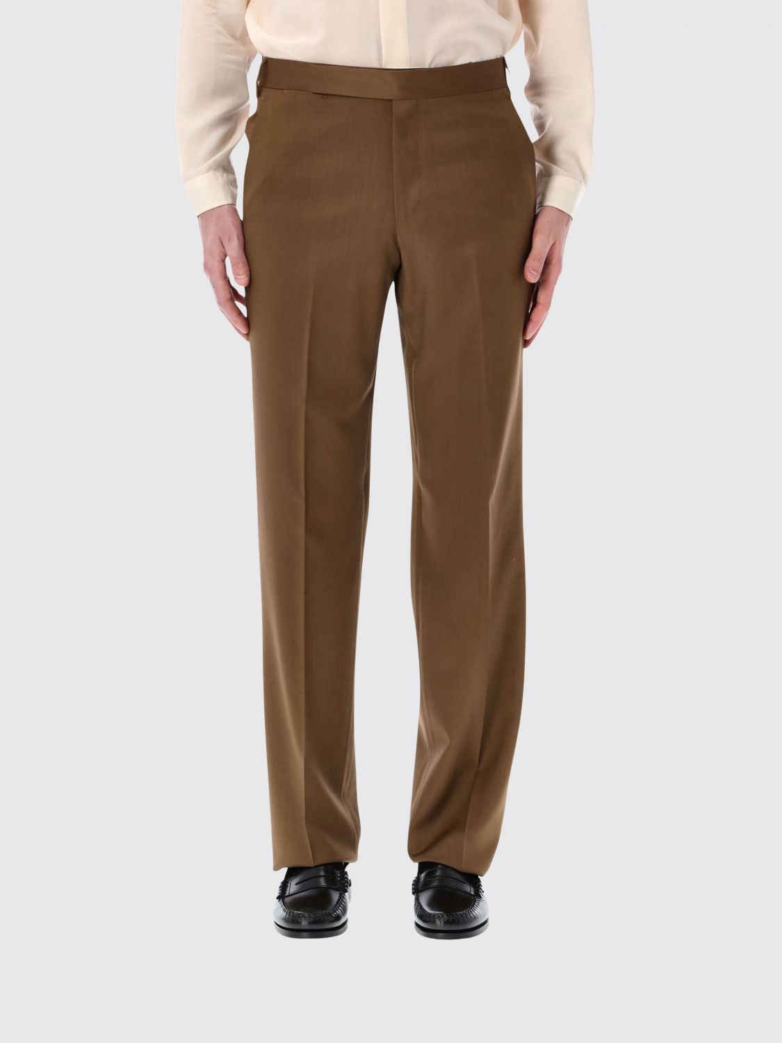 LARDINI Pantaloni sartoriali in gabardine