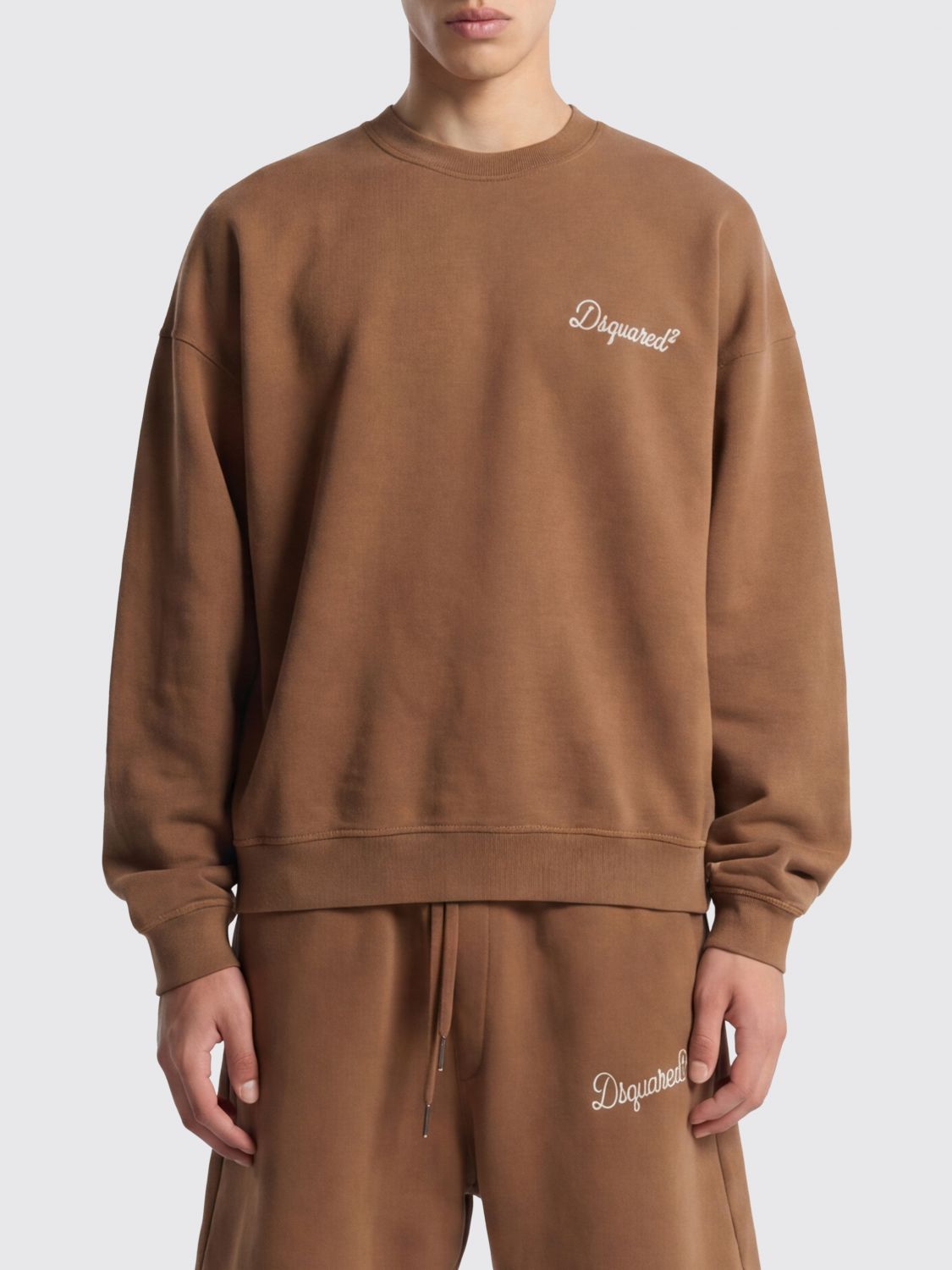 DSQUARED2 Baumwoll-Rundhalspullover mit Logo