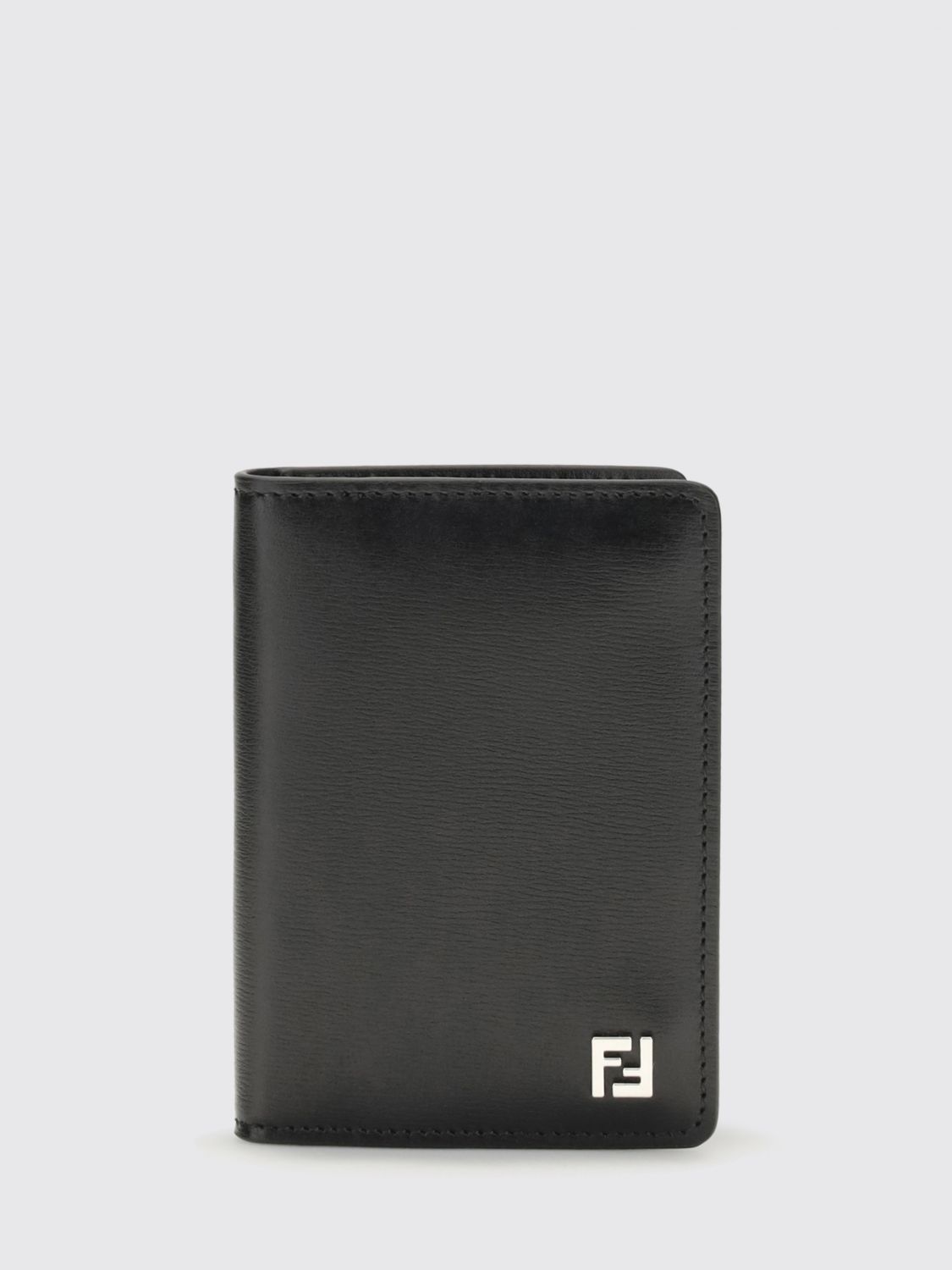 FENDI Portacarte di credito Squared FF in pelle
