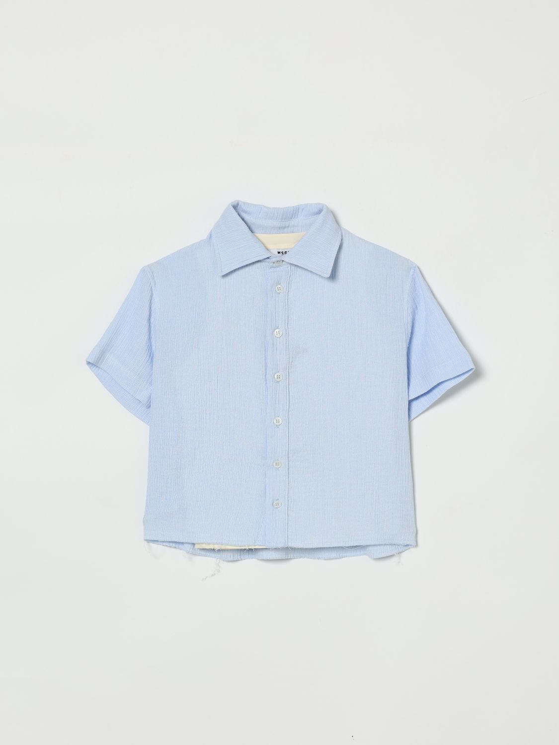MSGM Kids Double-Layer Effect Cotton Shirt　MSGM キッズ ダブルレイヤー エフェクト コットン シャツ MSGM