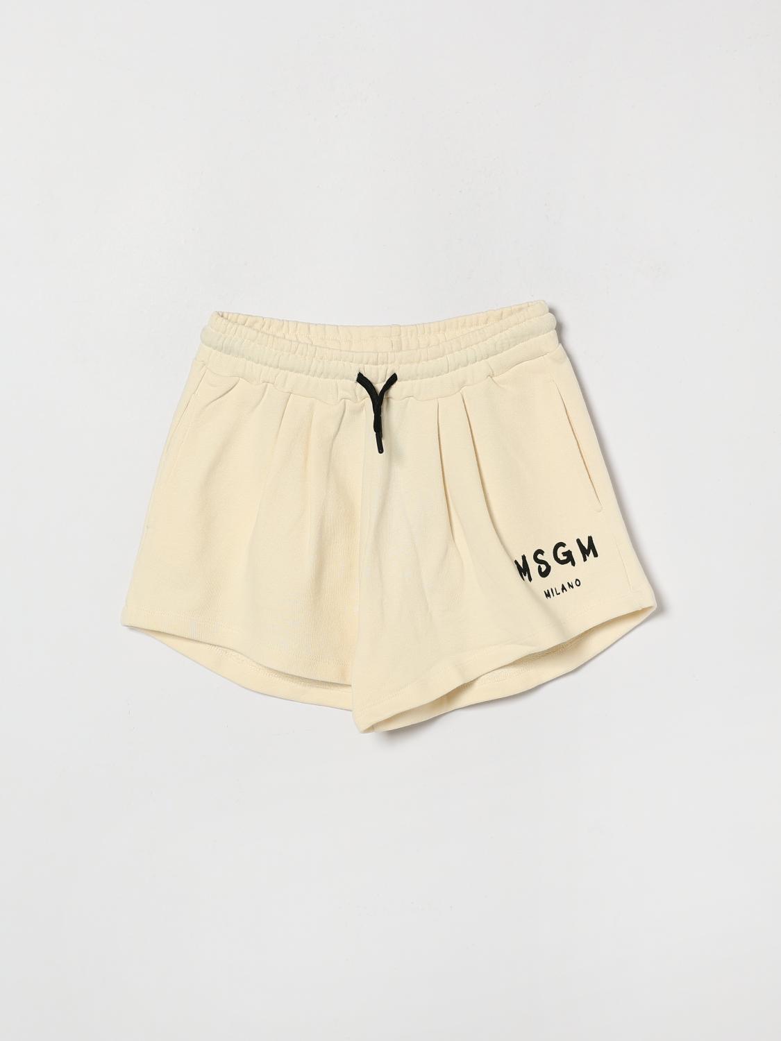 MSGM Kids Pantaloncini jogging in cotone