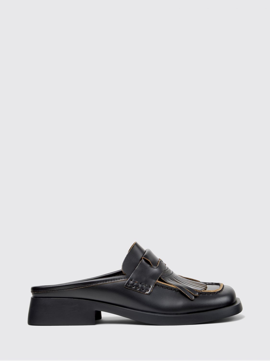Camper Twins Suede Mules with Fringes and Tassels