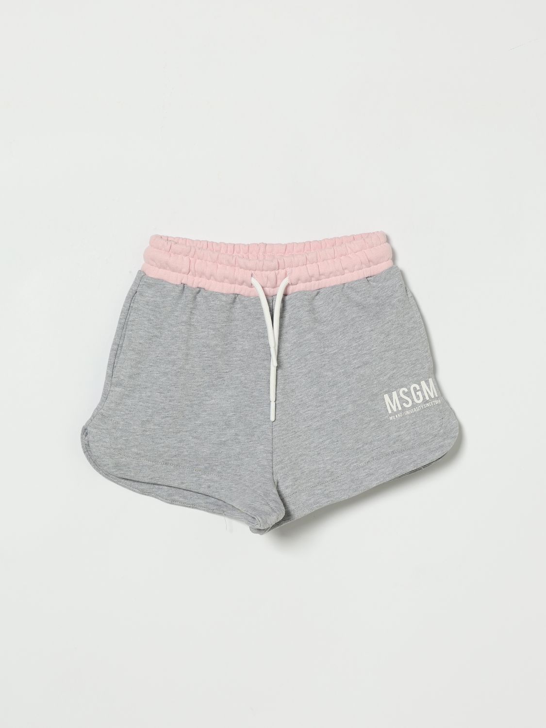 MSGM Kids Cotton Shorts with Logo　MSGM キッズ ロゴ入りコットン ショーツ MSGM