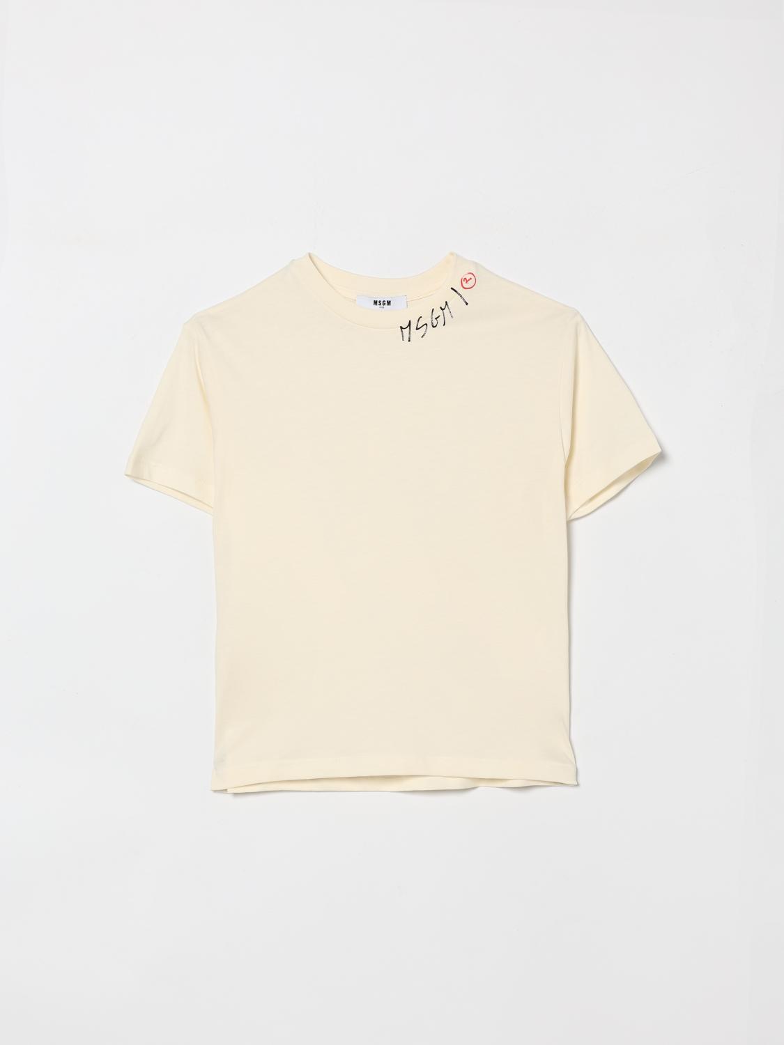 MSGM Kids Baumwoll-T-Shirt mit Mini-Logo