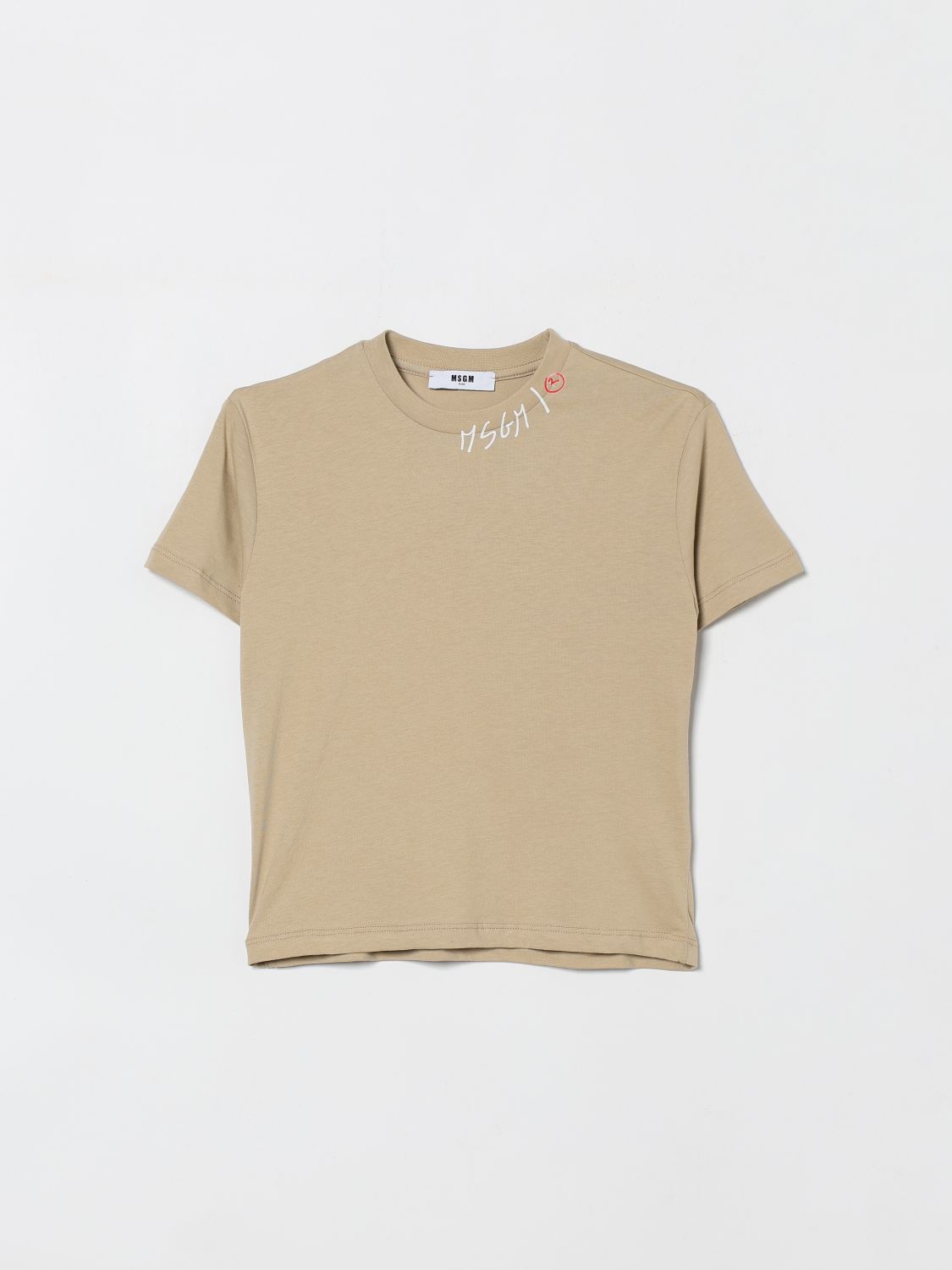 MSGM Kids Baumwoll-T-Shirt mit Mini-Logo