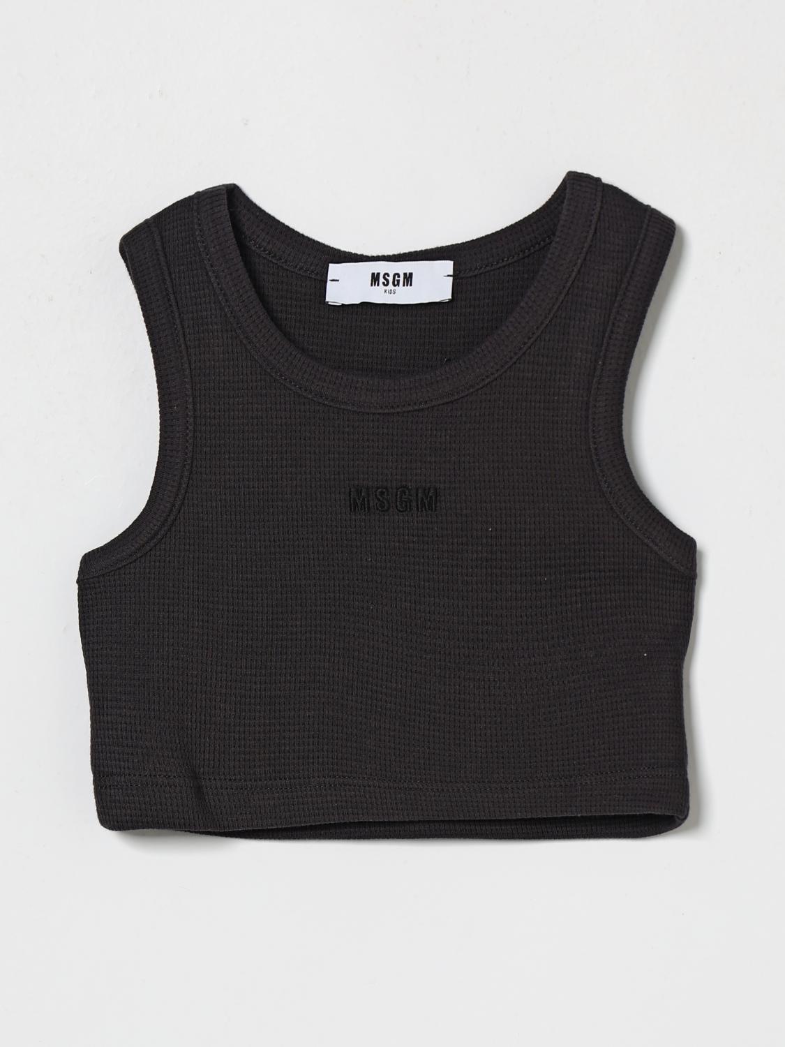 MSGM Kids Basic Baumwoll Tanktop mit Logo
