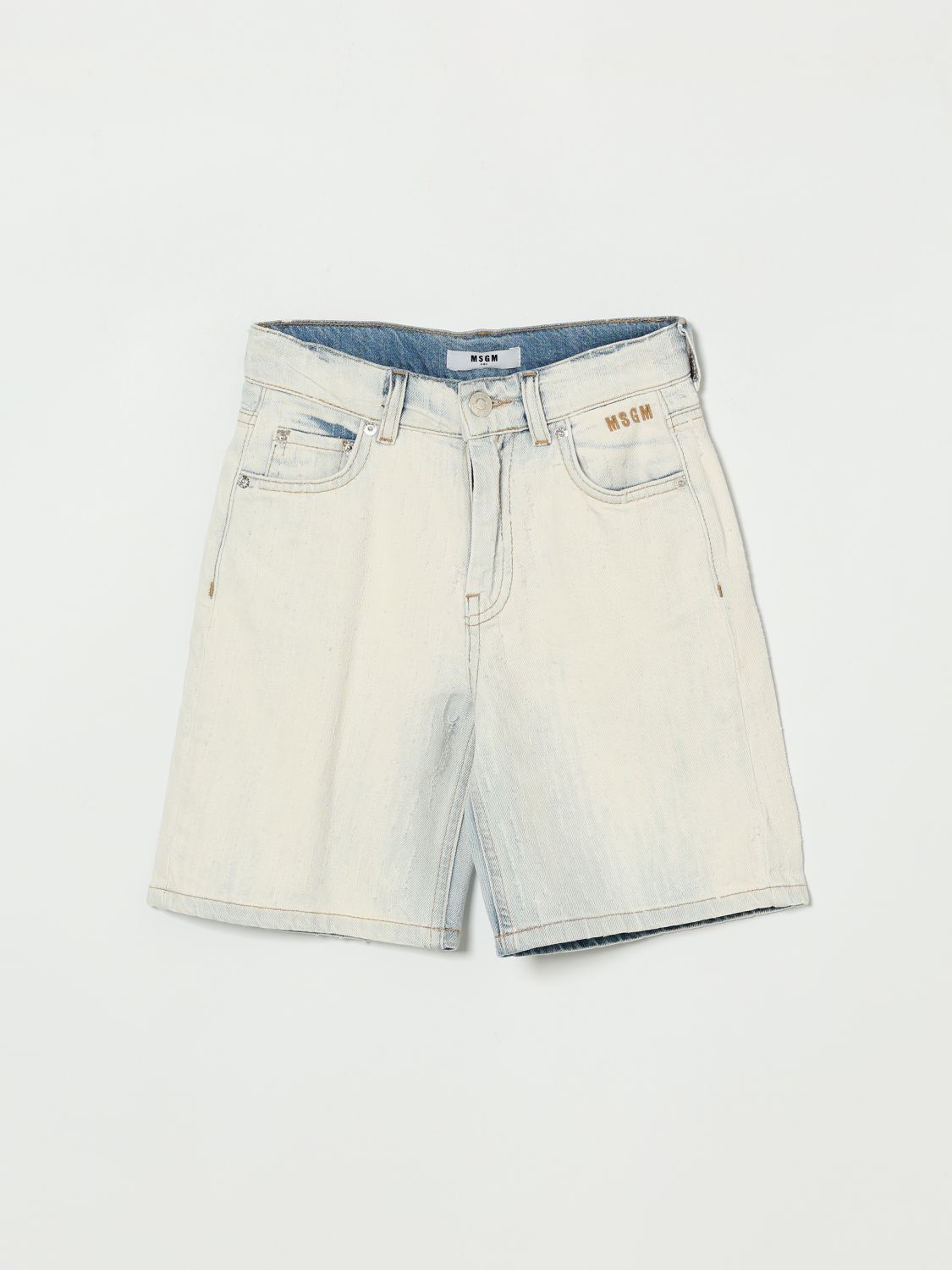 MSGM Kids Cotton Denim Shorts　MSGM キッズ コットン デニム ショーツ MSGM