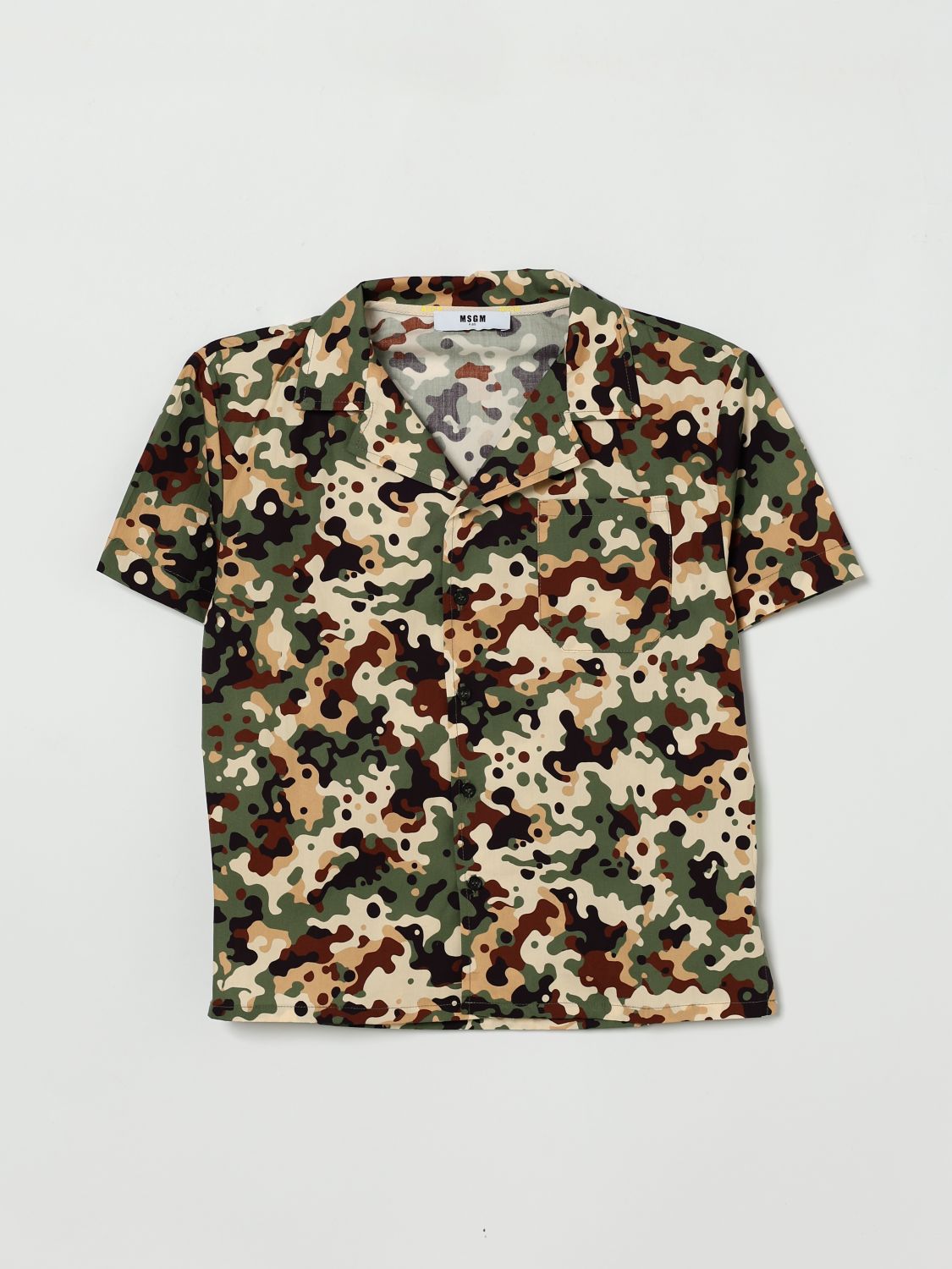 MSGM Kids Camouflage Cotton Shirt　MSGM キッズ カモフラージュ コットン シャツ MSGM
