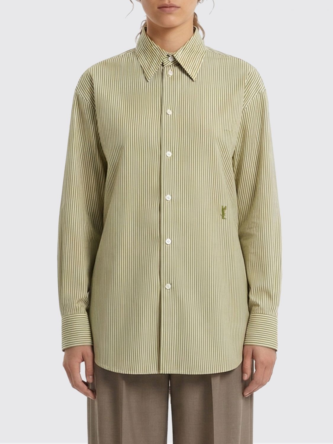 SAINT LAURENT Camicia casual in cotone a righe