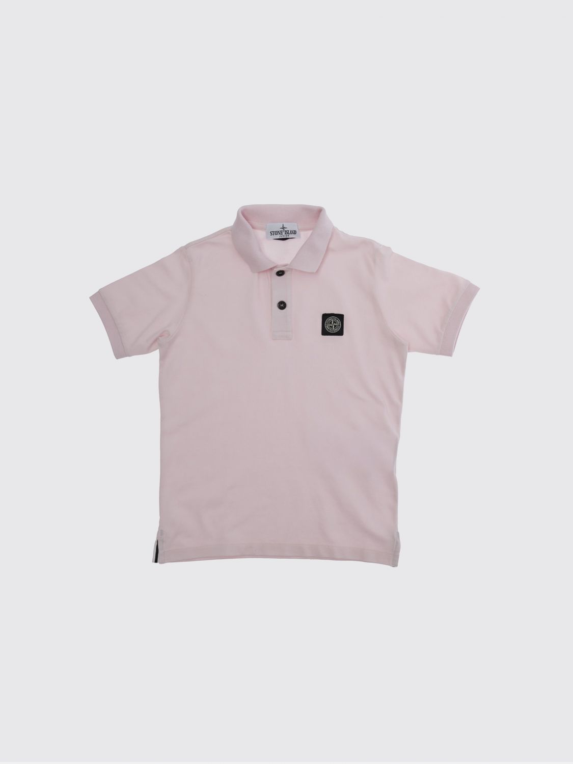 STONE ISLAND JUNIOR Polo in cotone con logo