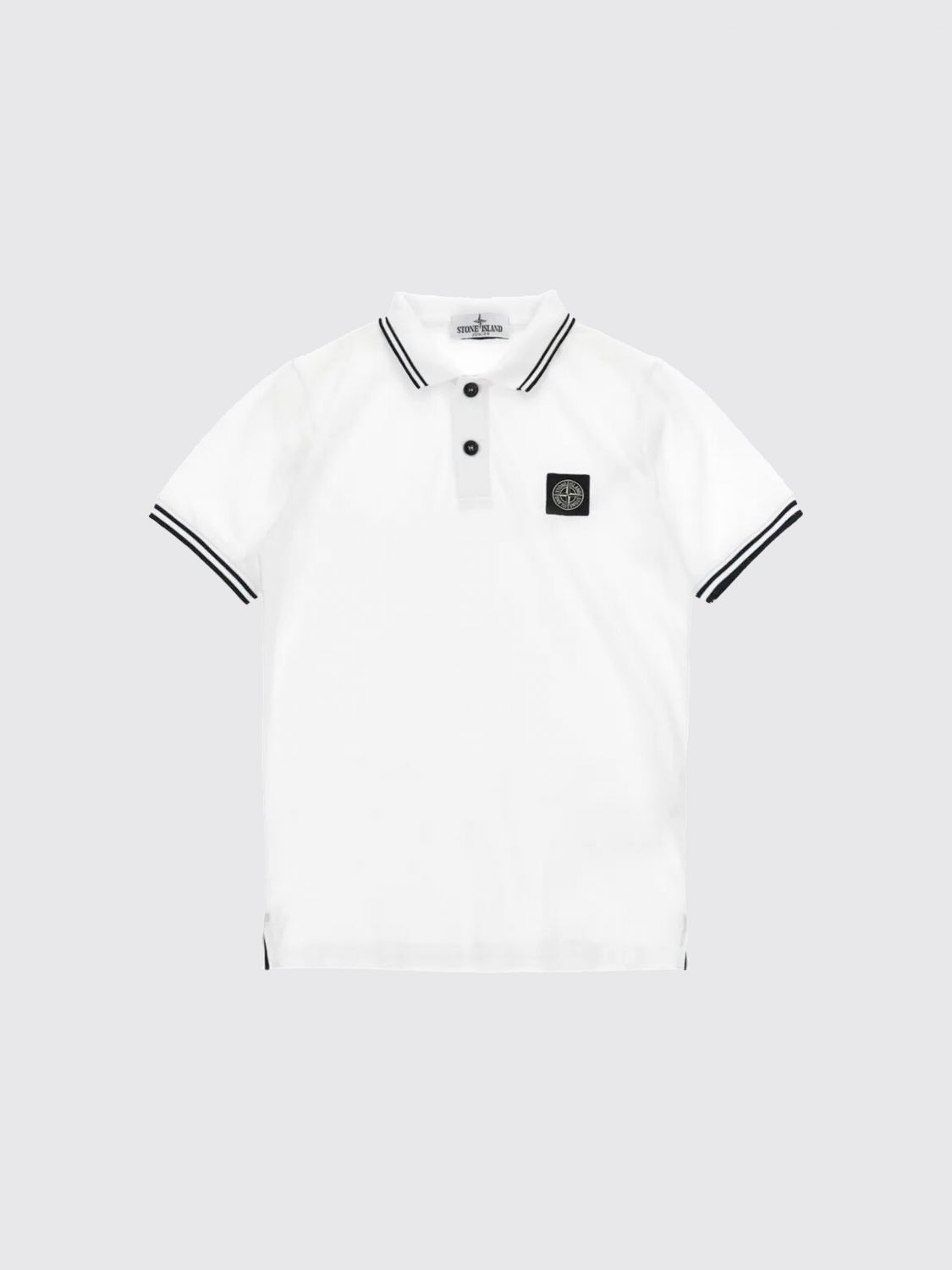 STONE ISLAND JUNIOR Polo Kinder Farbe Weiß