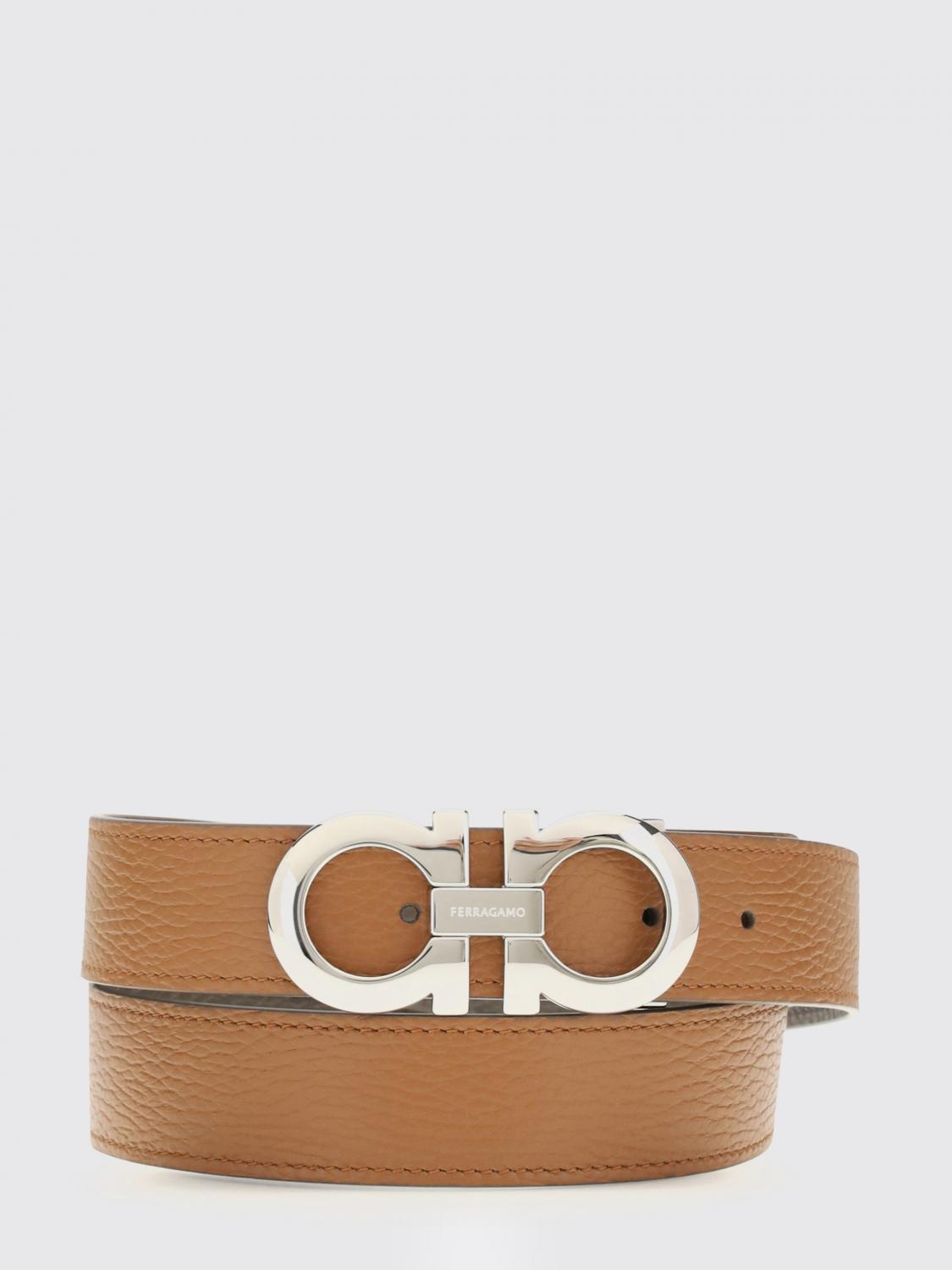 FERRAGAMO Gancini Grained Calfskin Leather Belt　FERRAGAMO ガンチーニ グレイン カーフスキン レザー ベルト FERRAGAMO