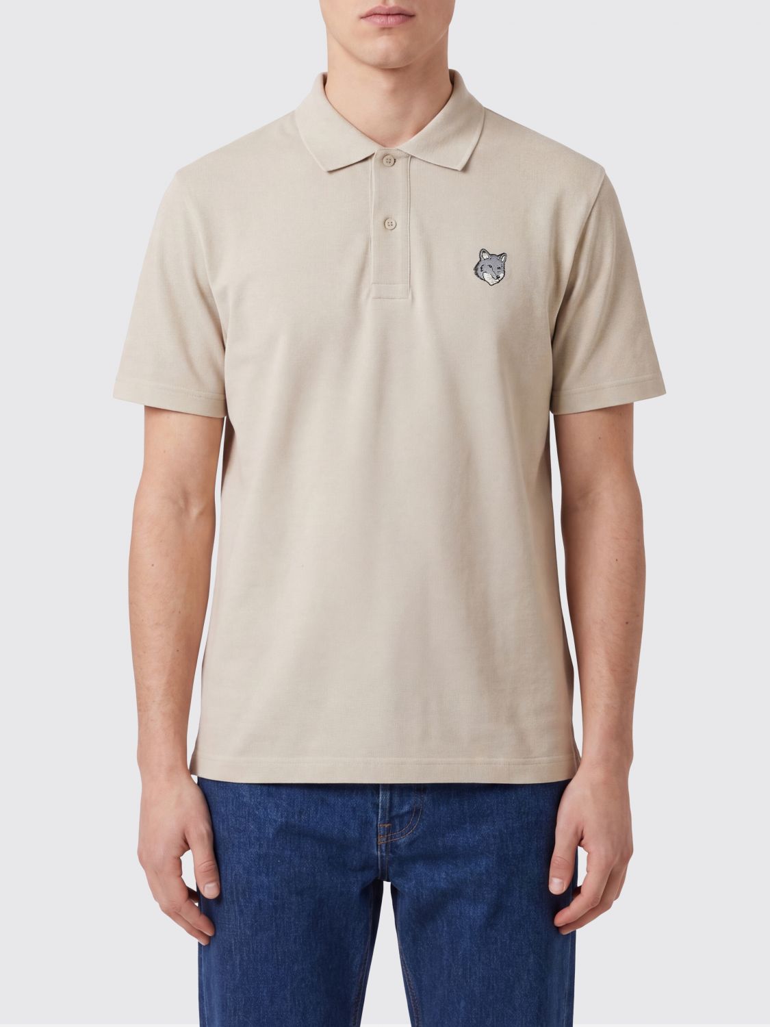 Maison Kitsuné Cotton Polo Shirt with Logo