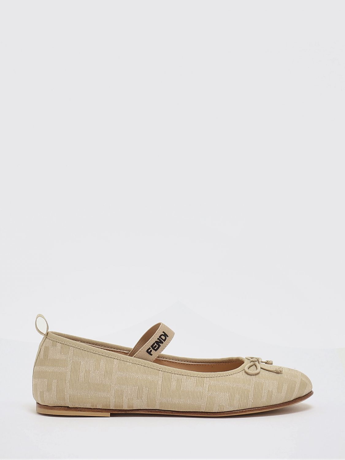 FENDI Ballerina in canvas con monogram FF jacquard