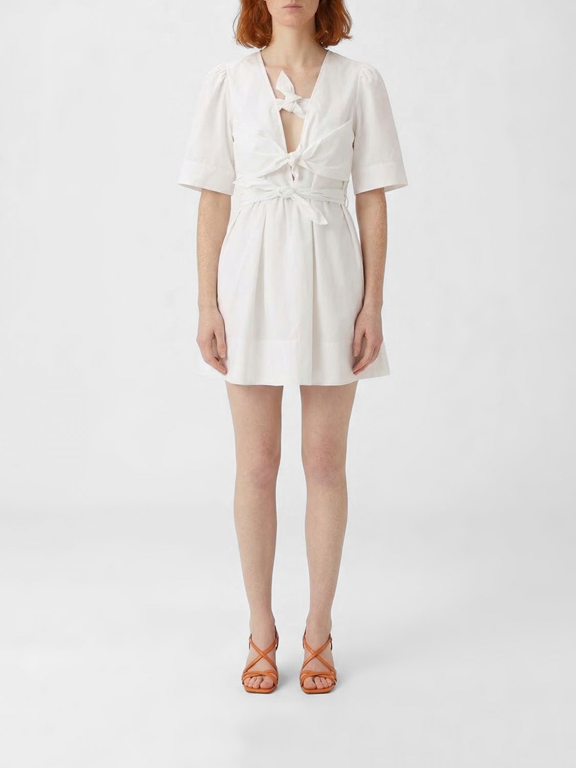 Ganni Stretch Cotton Mini Dress · 36