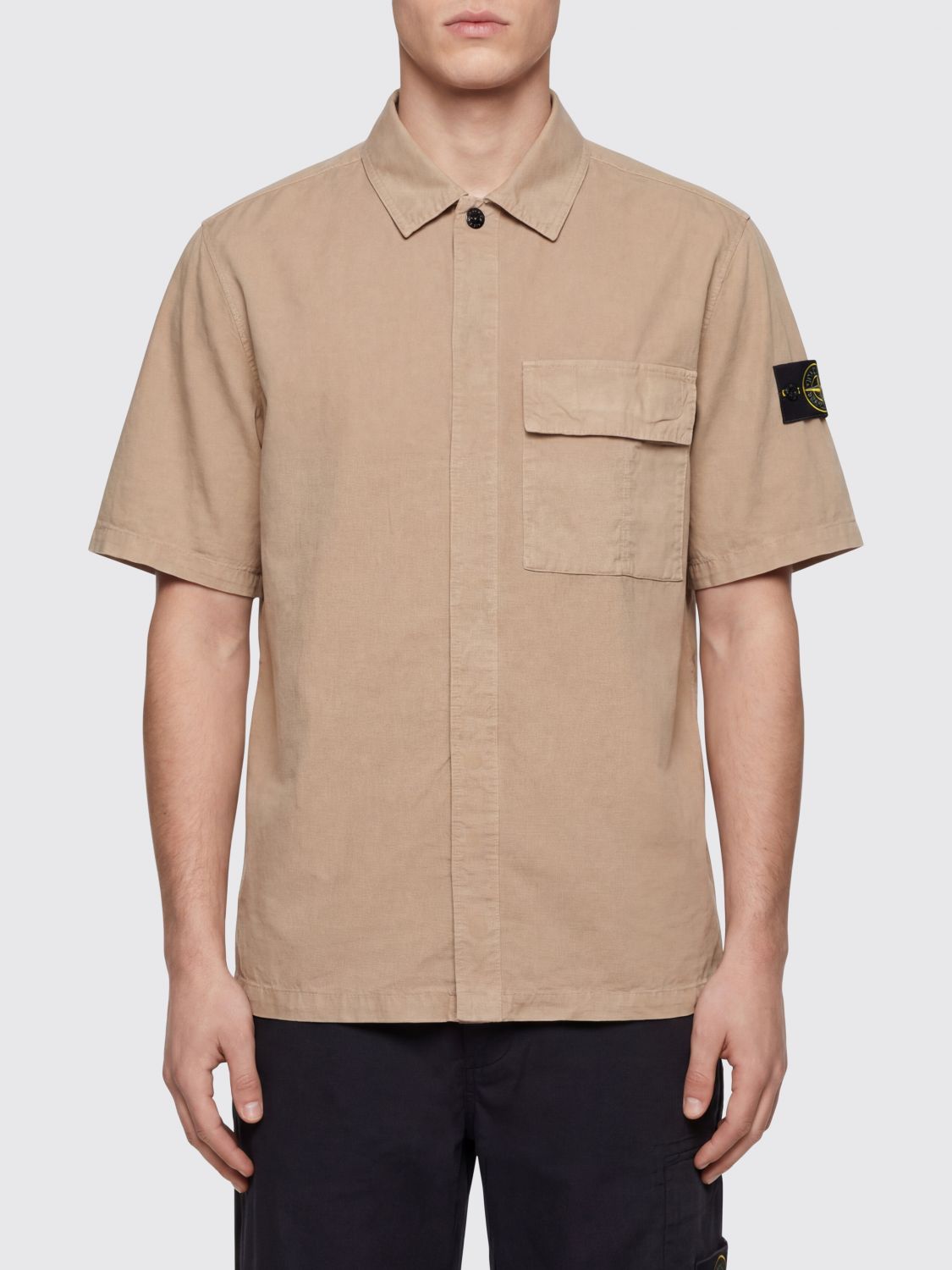 STONE ISLAND Casual Cotton Shirt　STONE ISLAND カジュアルコットンシャツ STONE