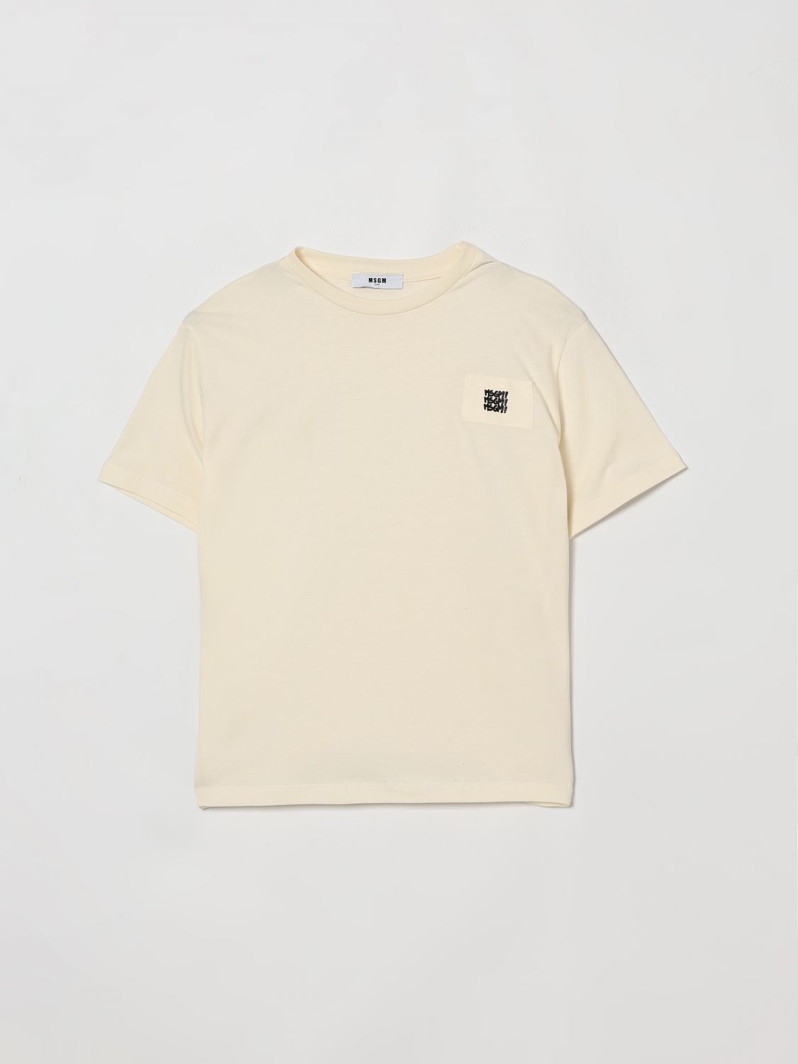 MSGM Kids Baumwoll-T-Shirt mit Mini-Logo