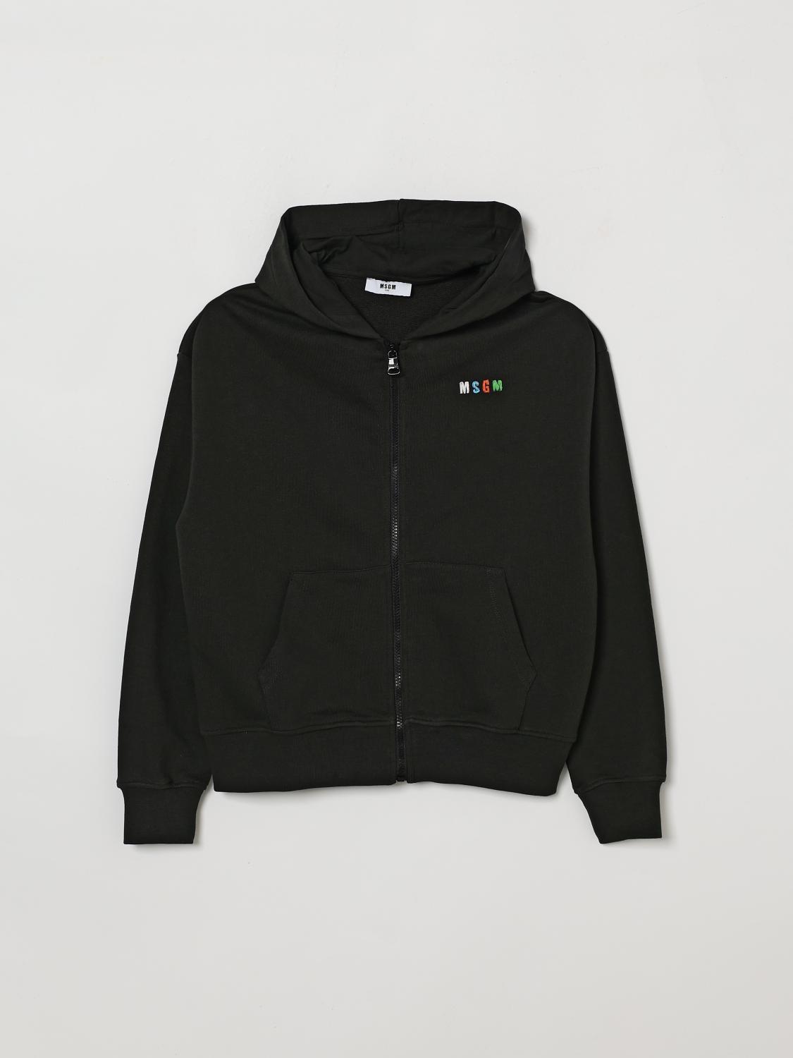 MSGM Kids Cotton Hoodie with Logo　MSGM キッズ ロゴ入りコットン パーカー MSGM