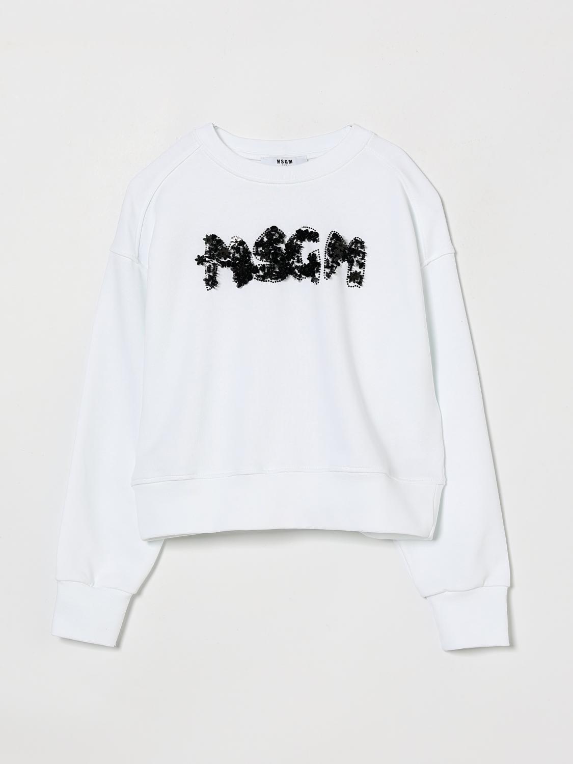 MSGM Kids Baumwoll-Rundhalspullover