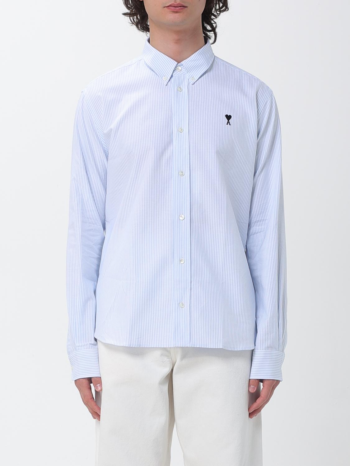 AMI PARIS Striped Cotton Casual Shirt　AMI PARIS ストライプコットンカジュアルシャツ AMI