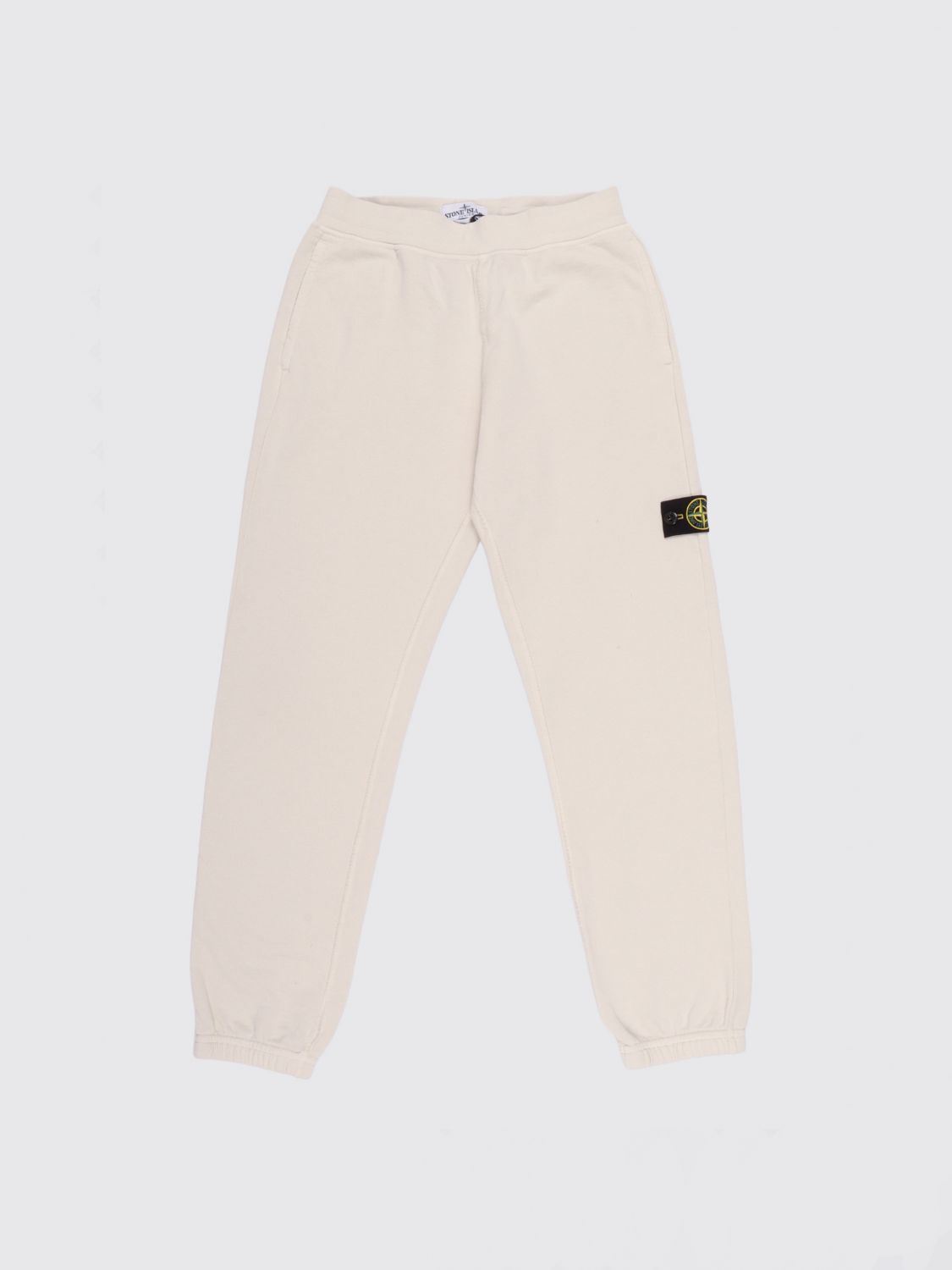 STONE ISLAND JUNIOR Pantaloni jogging in cotone