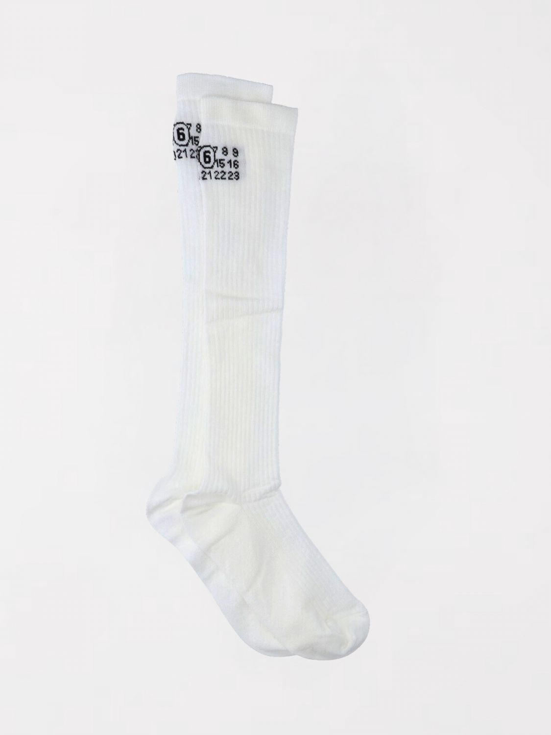 MM6 MAISON MARGIELA Cotton Blend Socks with Numbers Logo　MM6 MAISON MARGIELA 数字ロゴ入りコットンブレンドソックス MM6