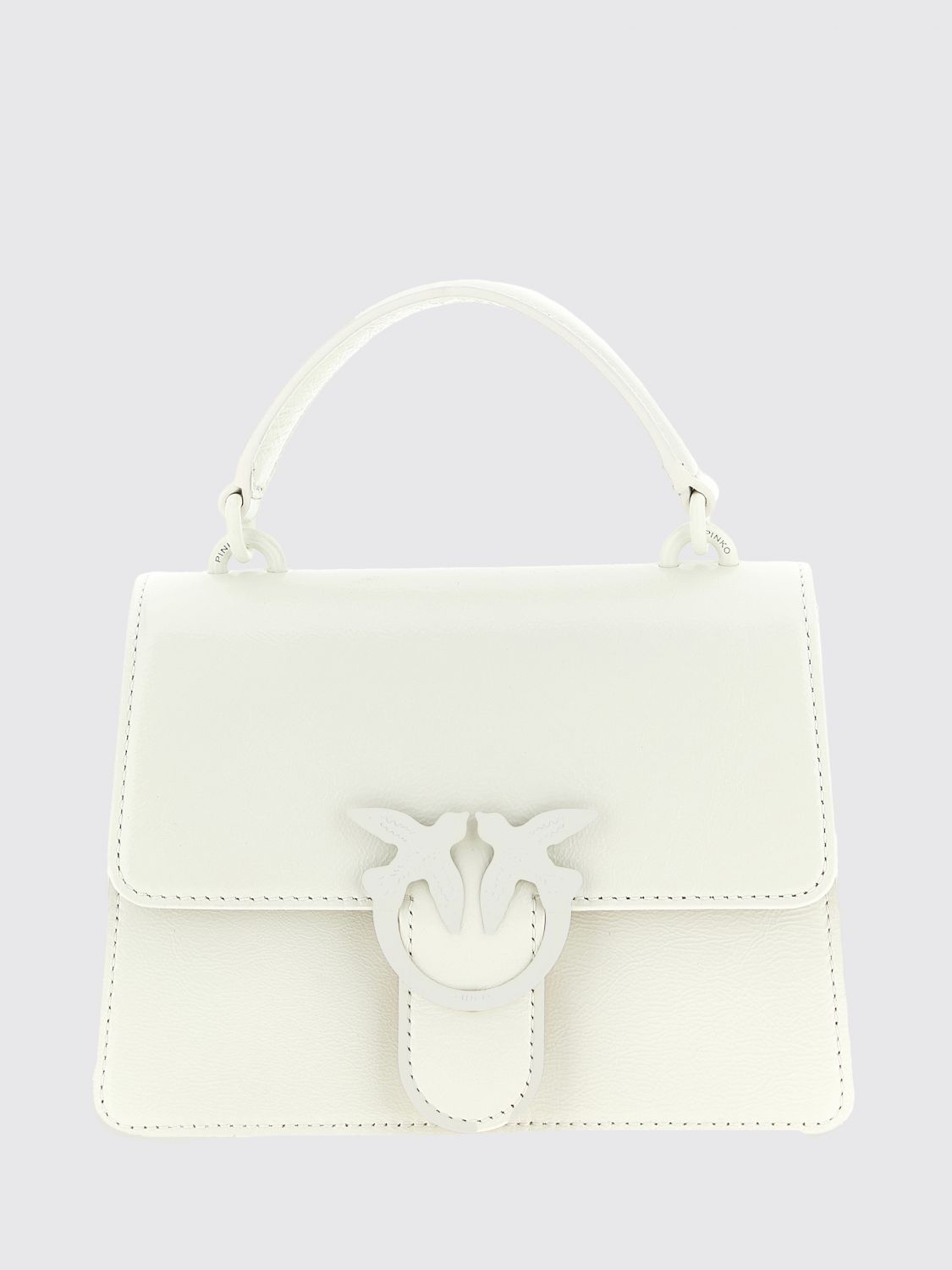 PINKO Sac Mini Love Bag One Top Handle Light en cuir