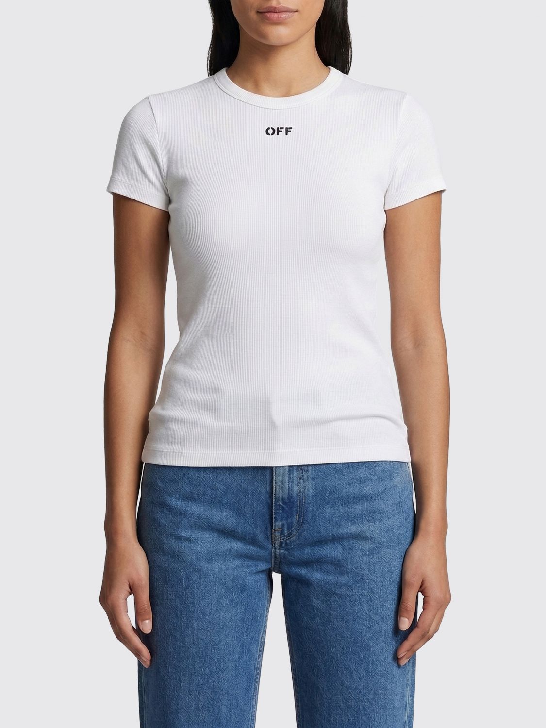 Off-White Baumwoll-T-Shirts mit Logo