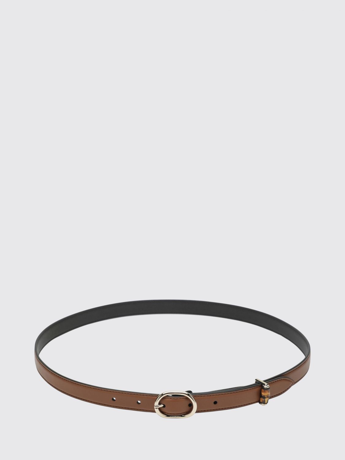 GUCCI GUCCI Leather Belt with Oval Buckle　GUCCI オーバルバックル付きレザーベルト