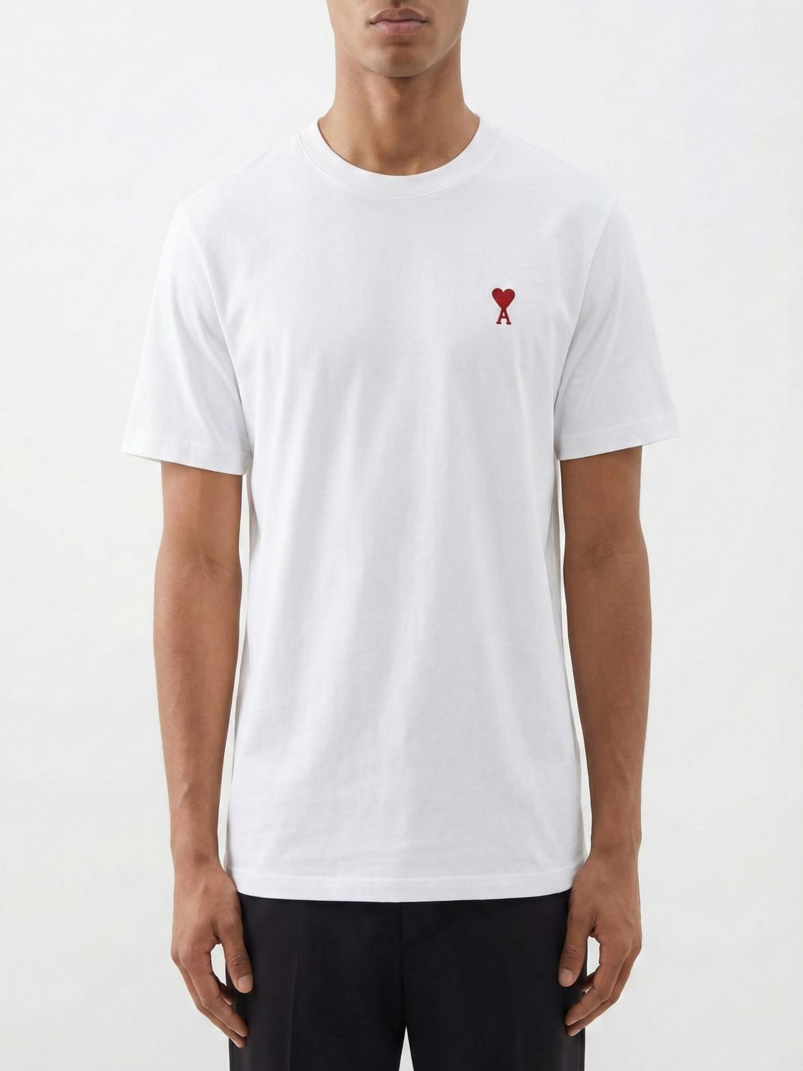 Ami Paris Organic Cotton T-Shirt with Logo