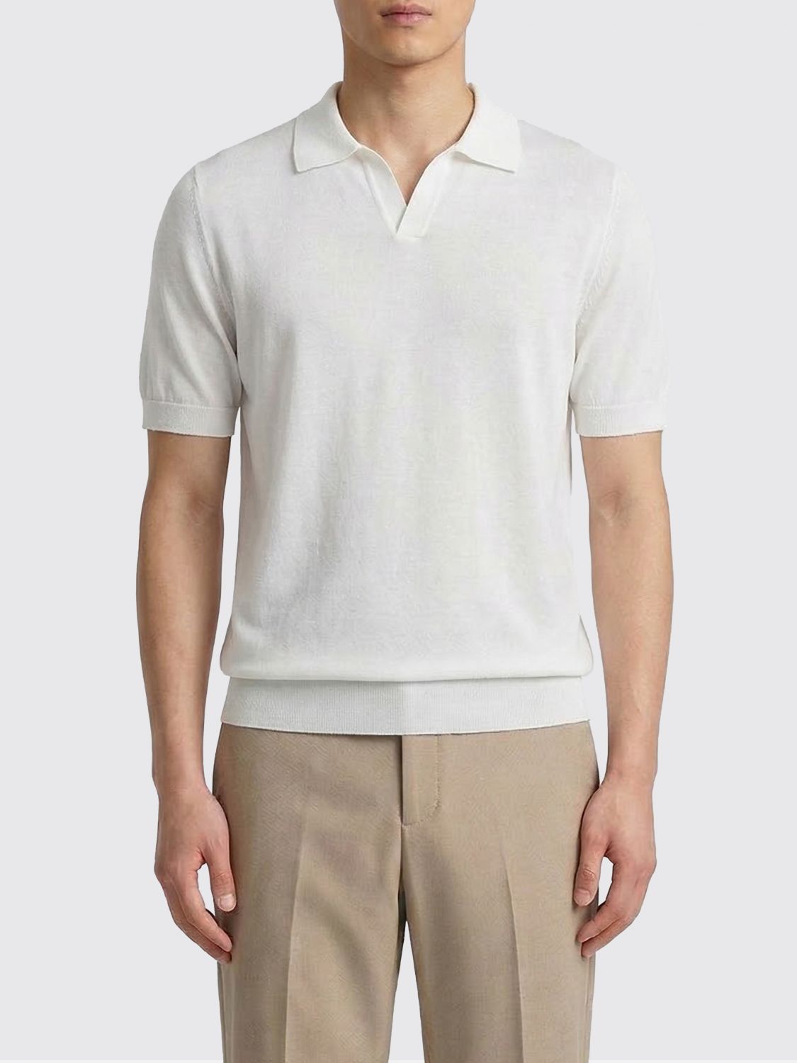 TAGLIATORE Cotton Knit Polo Shirt　TAGLIATORE コットンニットポロシャツ TAGLIATORE