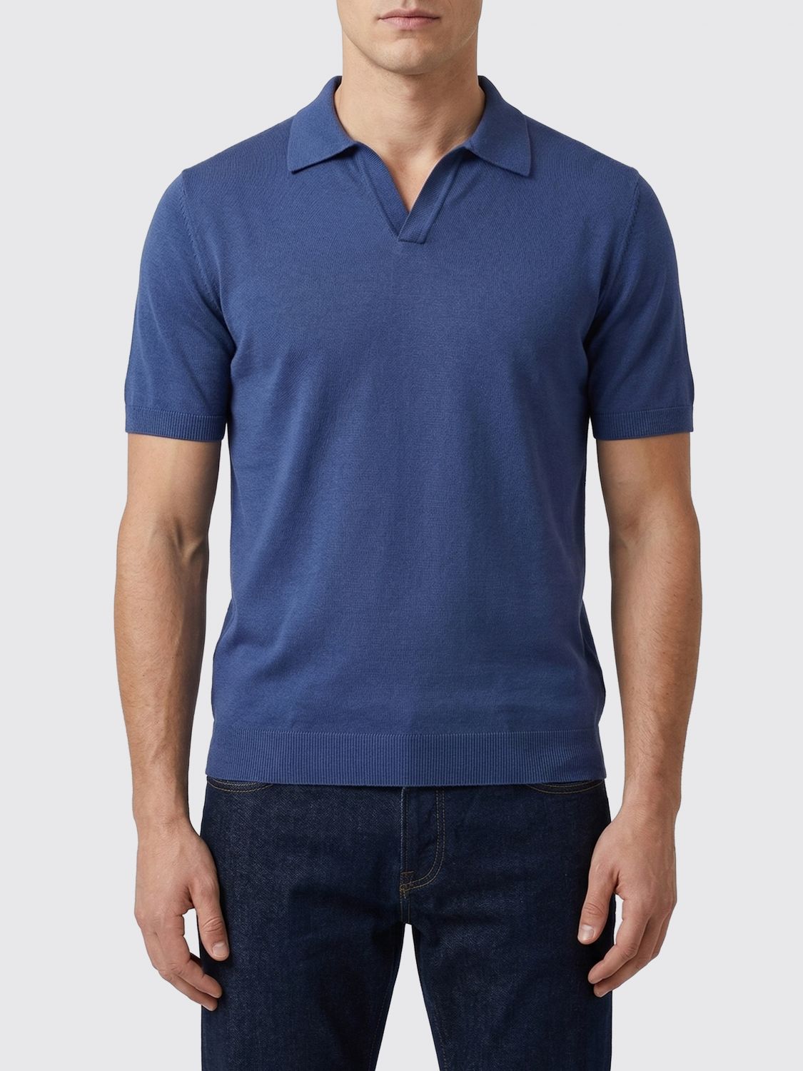 TAGLIATORE Cotton Knit Polo Shirt　TAGLIATORE コットンニットポロシャツ TAGLIATORE
