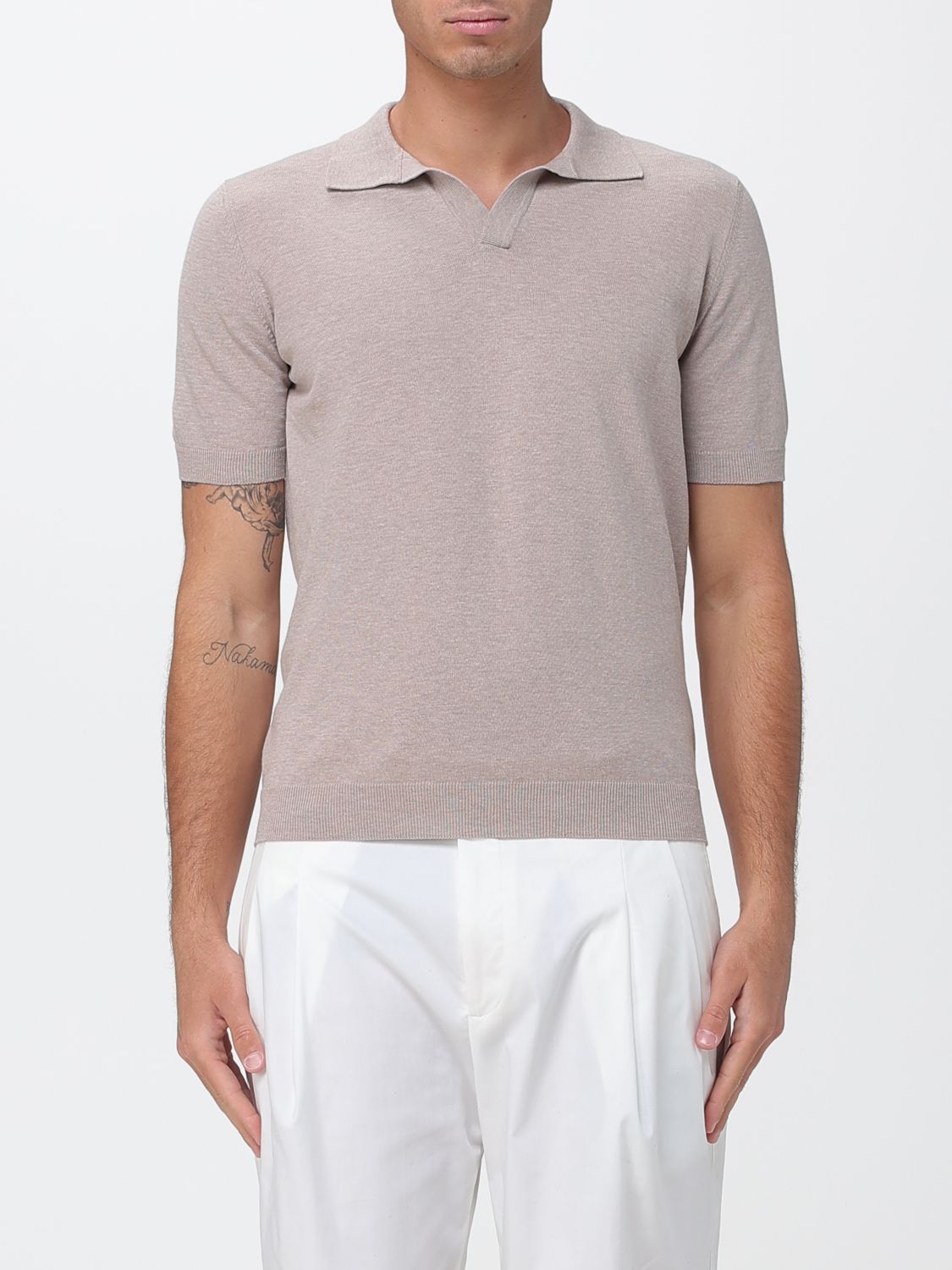 TAGLIATORE Cotton Knit Polo Shirt　TAGLIATORE コットンニットポロシャツ TAGLIATORE