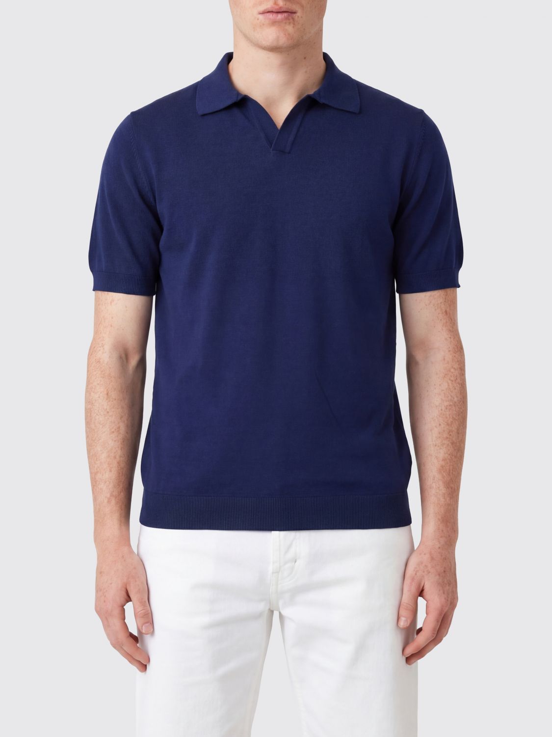 TAGLIATORE Cotton Knit Polo Shirt　TAGLIATORE コットンニットポロシャツ TAGLIATORE