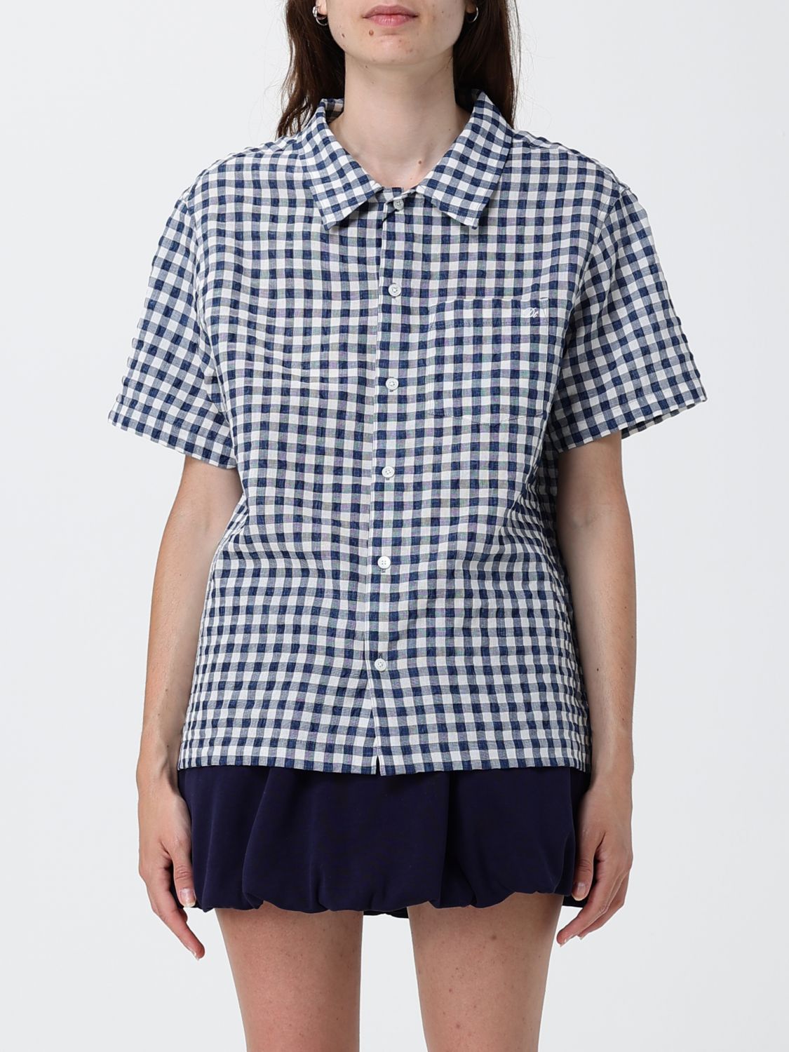 DUNST Camicia casual in popeline di cotone a righe