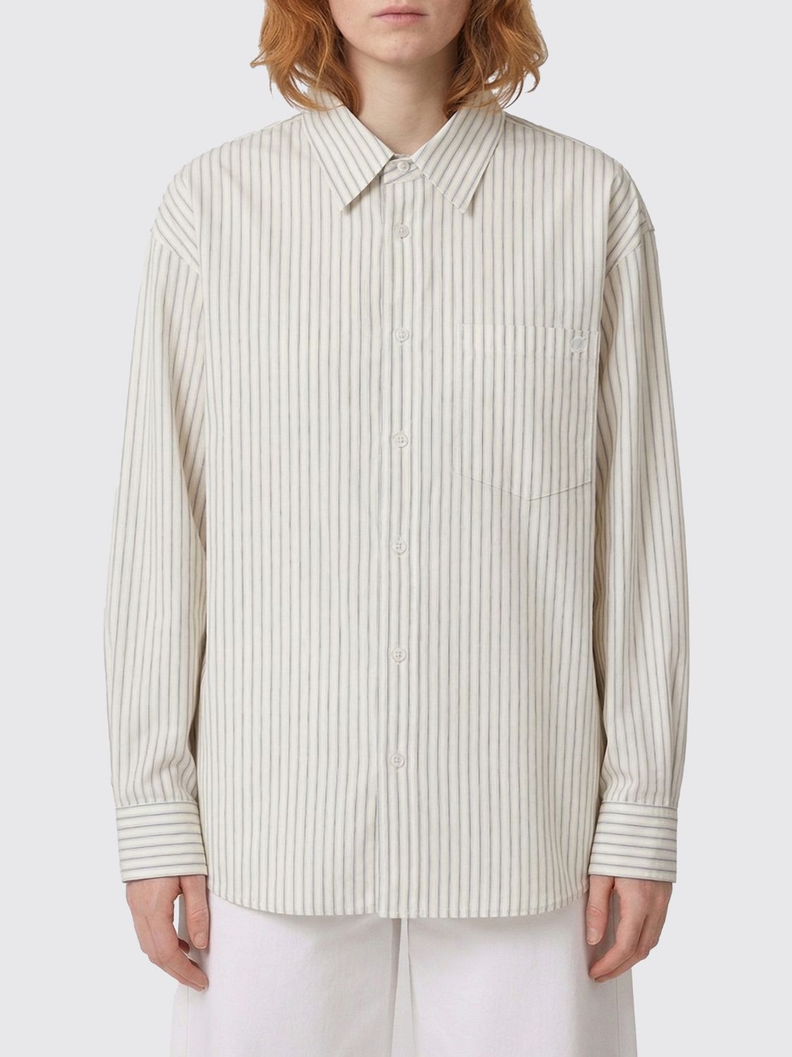 DUNST Casual Striped Cotton Poplin Shirt