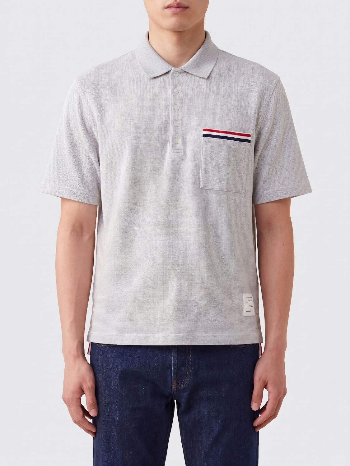 THOM BROWNE Polo Shirt Men color Grey