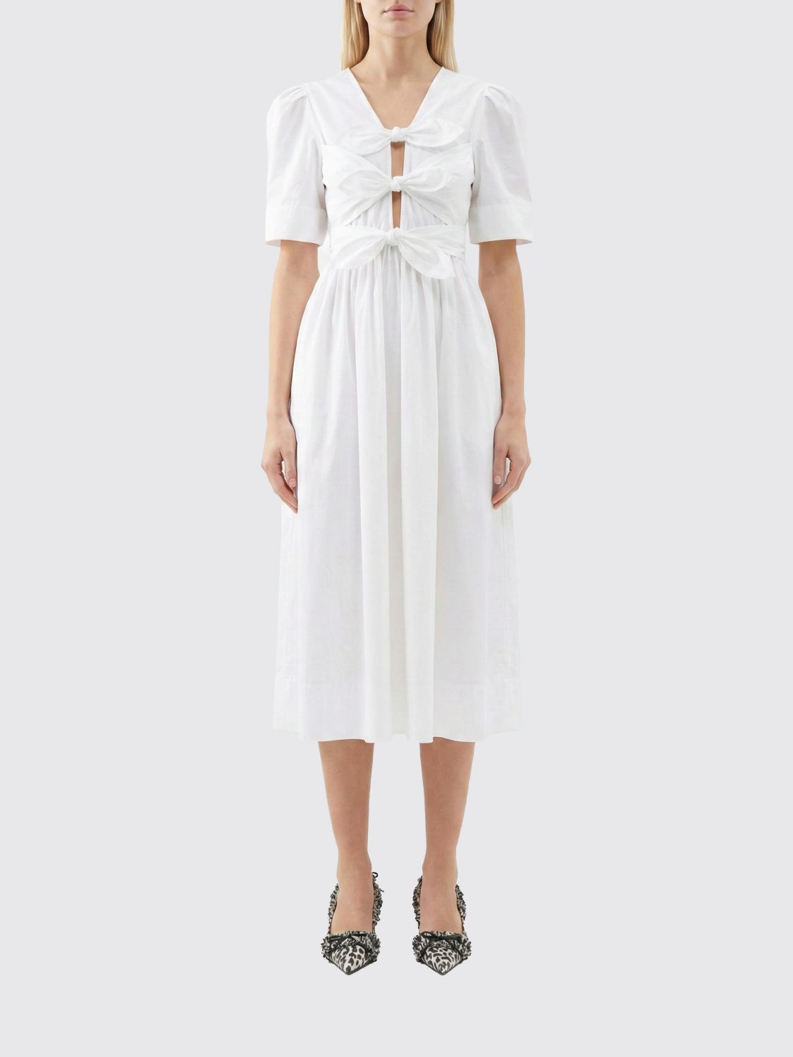 GANNI Cotton Chemisier Dress　GANNI コットン ブラウスドレス GANNI