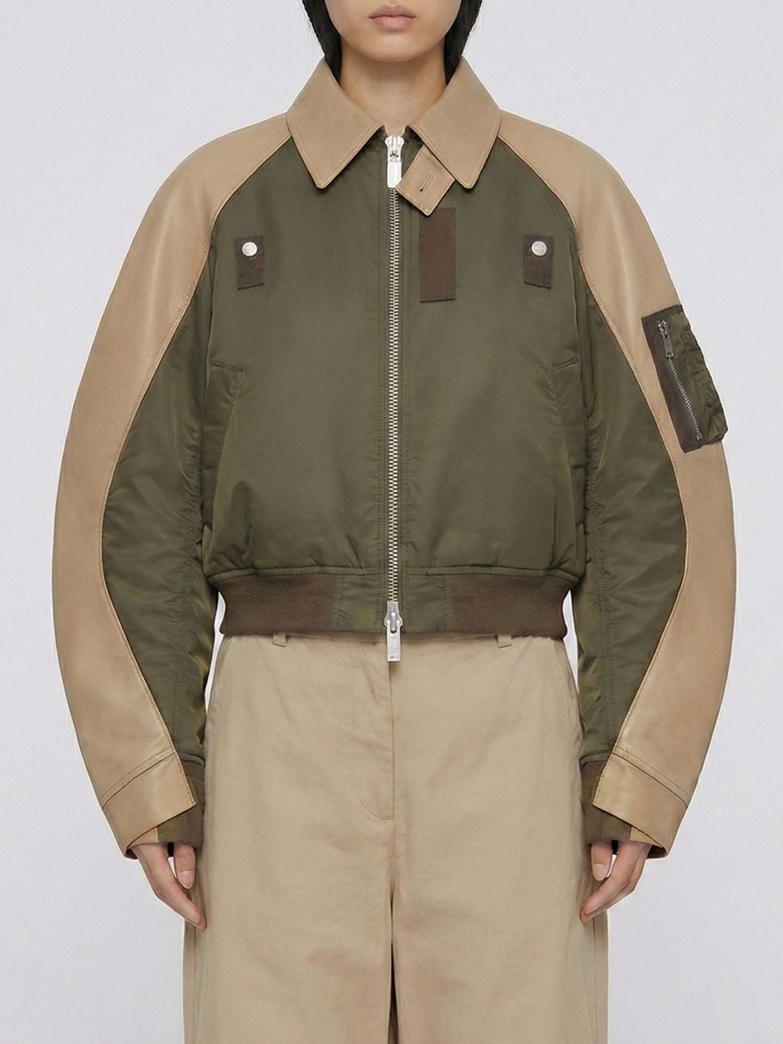 SACAI Nylon-Bomberjacke
