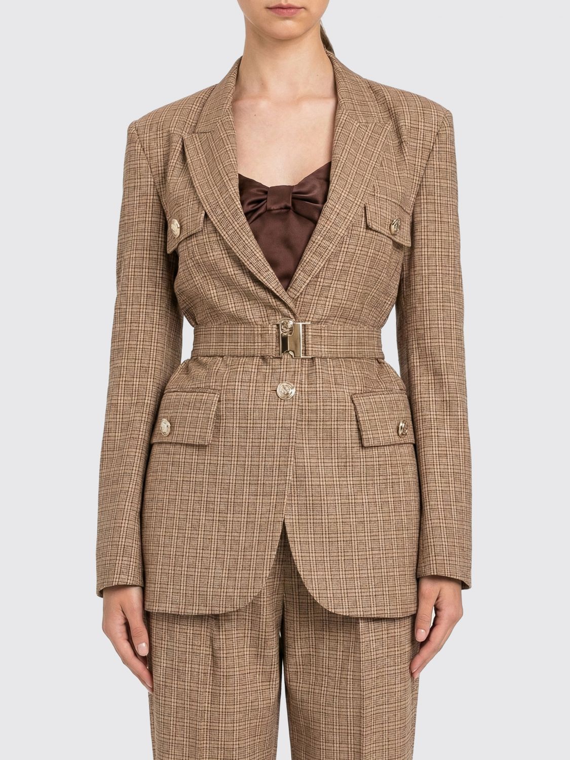 Actitude Twinset Blazer a monopetto in misto viscosa