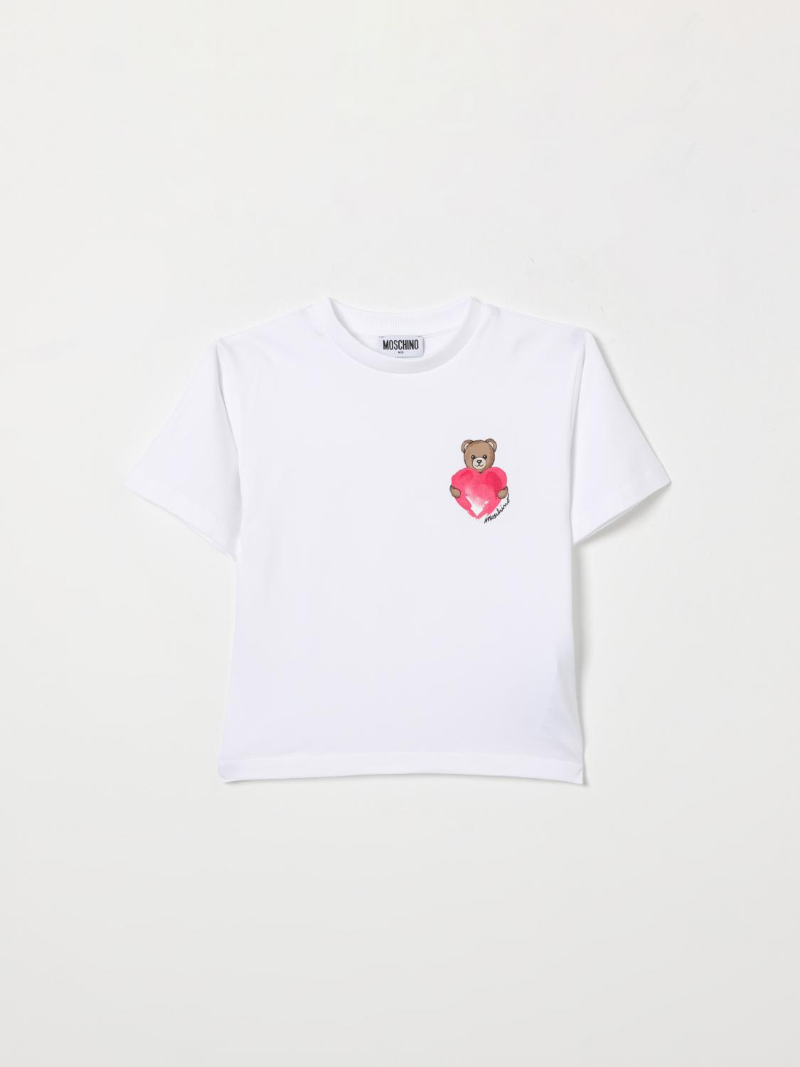 MOSCHINO Baumwoll-T-Shirt mit Teddy-Print