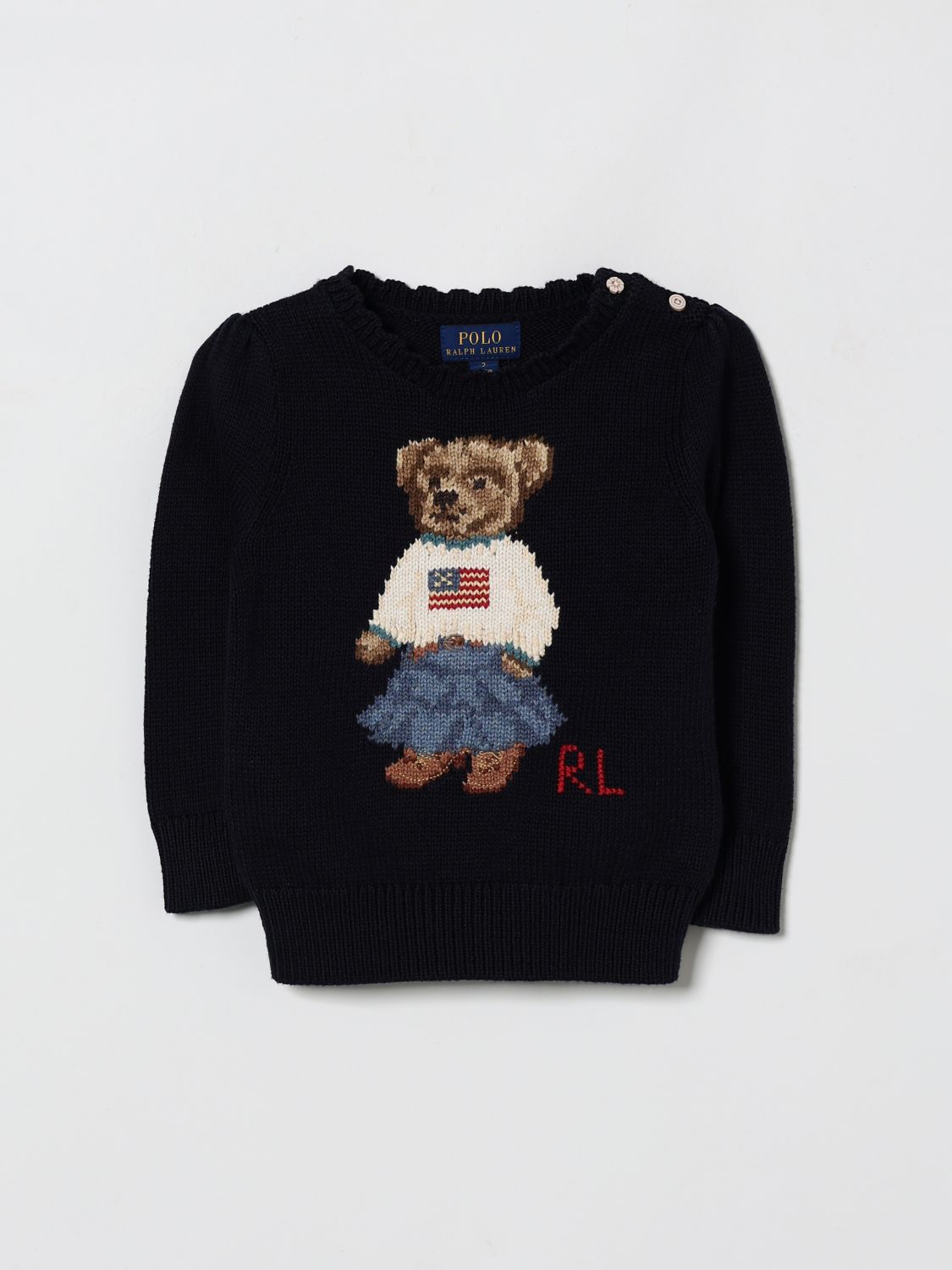 POLO RALPH LAUREN Baumwollpullover mit Intarsien-Teddy
