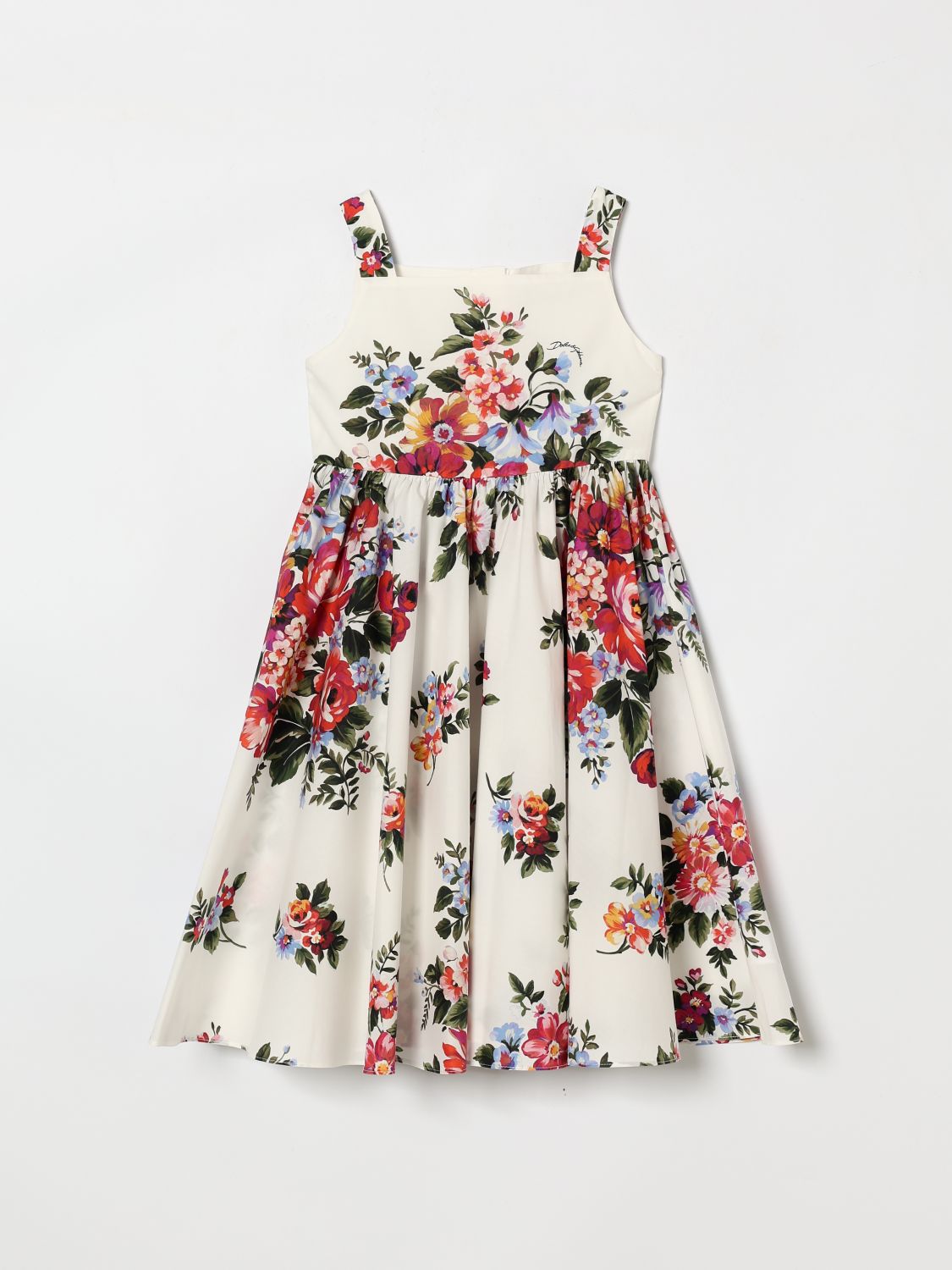 DOLCE & GABBANA Baumwollkleid mit Blumenprint